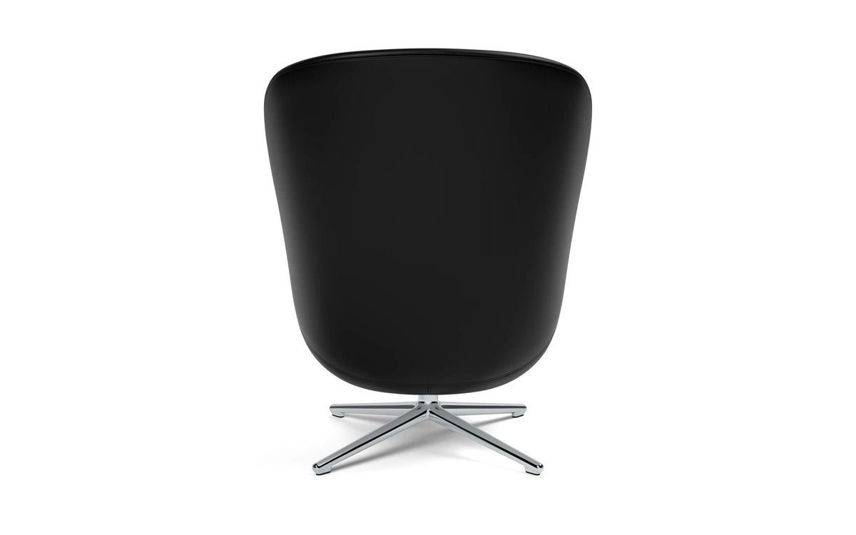 Hyg Lounge-Sessel Hoch mit Drehgestell Aluminium Ultra Leder in Ultra 41599 präsentiert im Onlineshop von KAQTU Design AG. Drehsessel ist von Normann Copenhagen