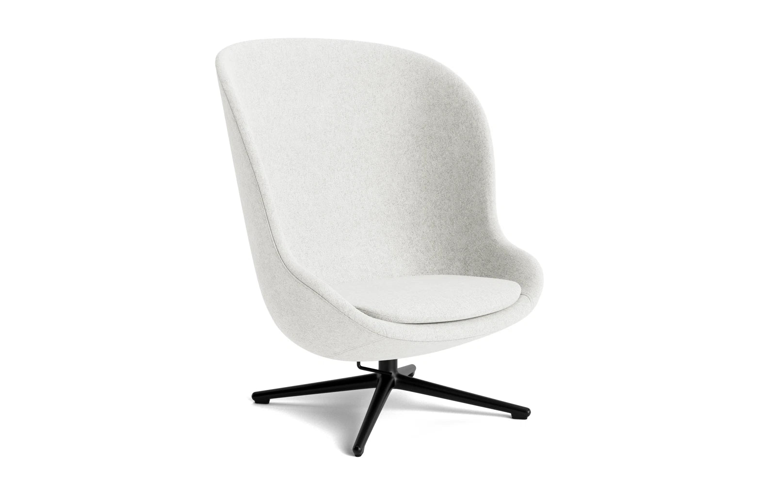 Hyg Lounge-Sessel Hoch mit Drehgestell schwarzes Aluminium Tilt Hallingdal in Hallingdal 110 präsentiert im Onlineshop von KAQTU Design AG. Sessel ist von Normann Copenhagen