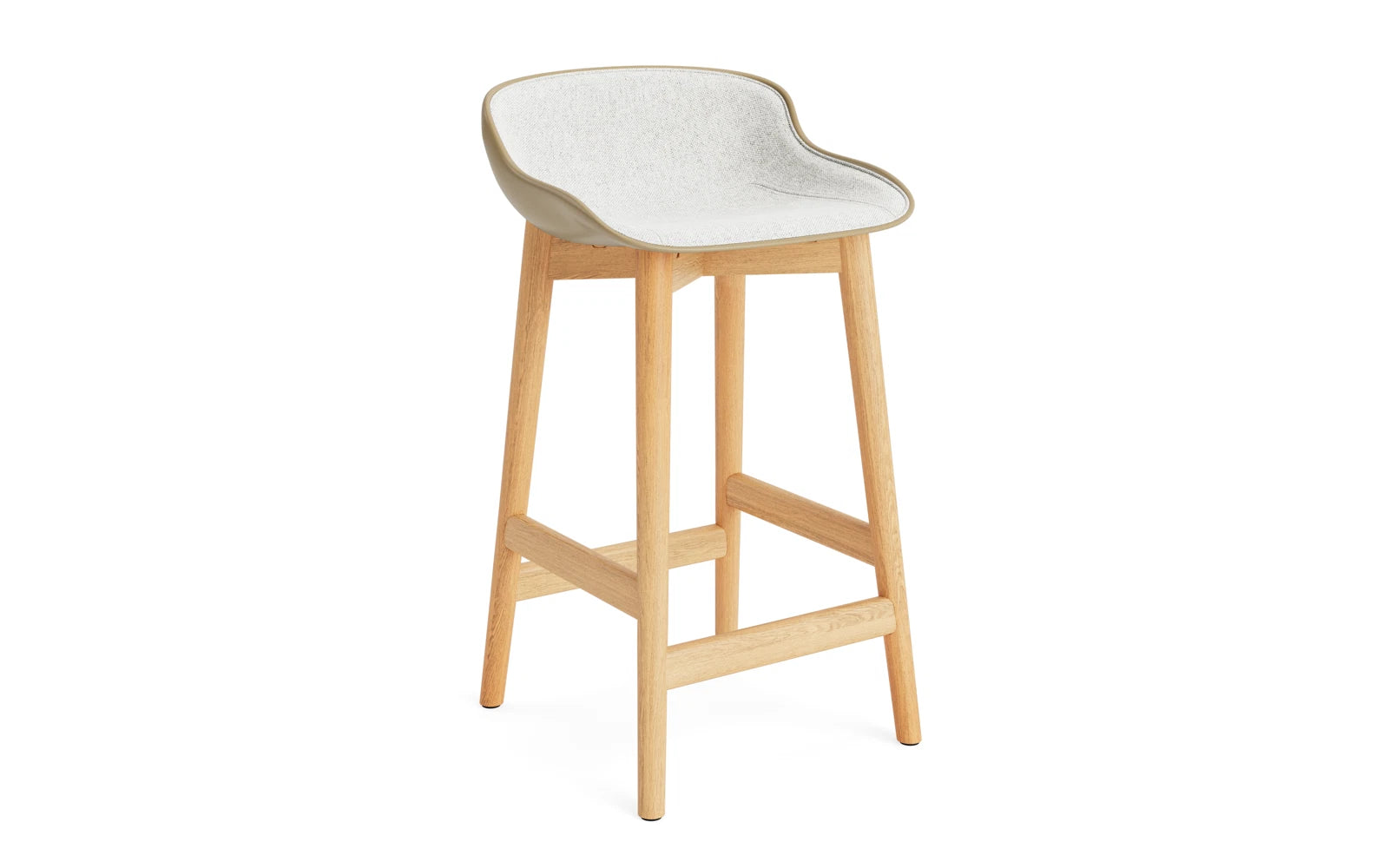 Hyg Barhocker 65 cm Polster Eiche Sand/Hallingdal in Hallingdal 110 präsentiert im Onlineshop von KAQTU Design AG. Barstuhl ist von Normann Copenhagen