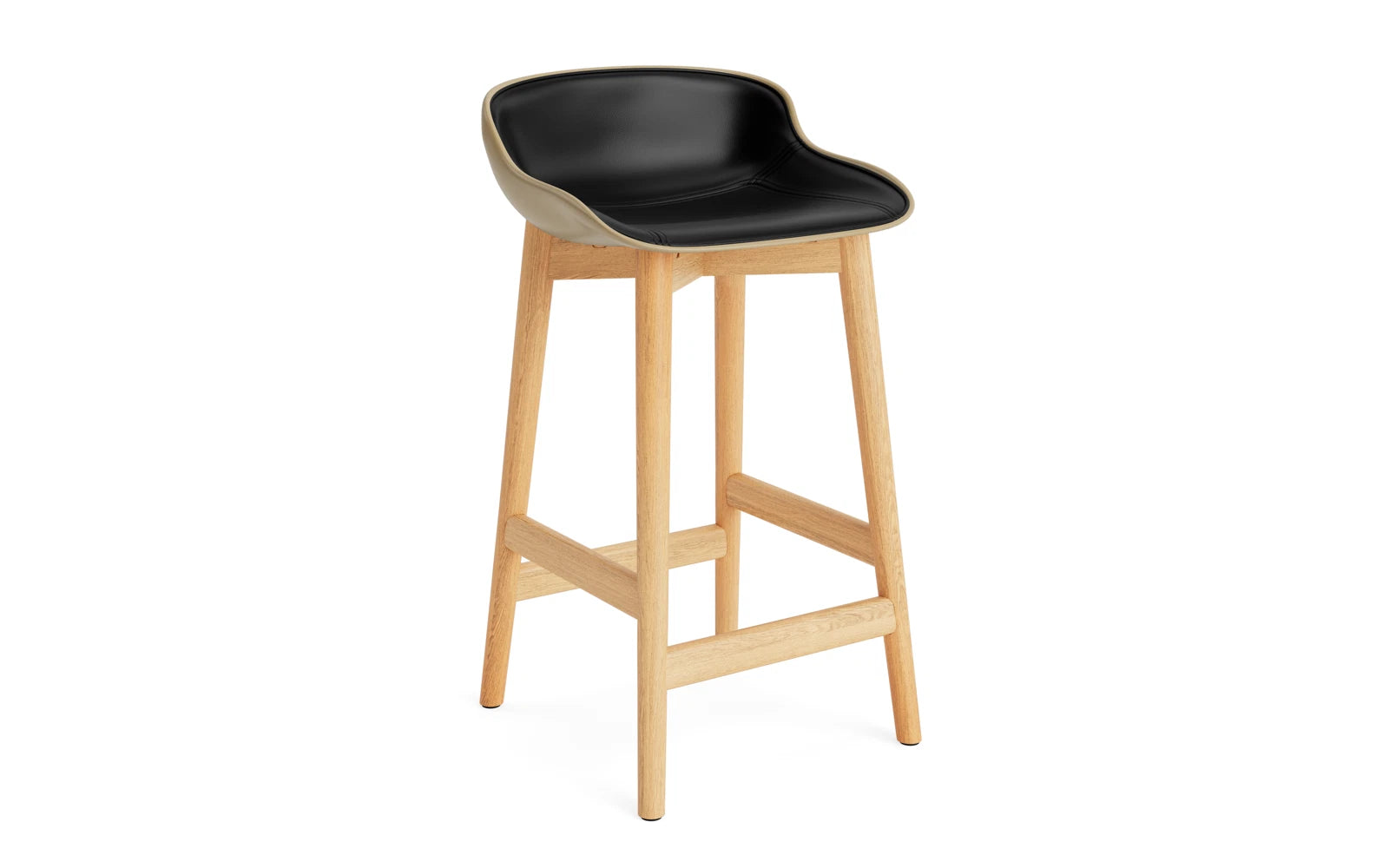 Hyg Barhocker 65 cm Polster Eiche Sand/Ultra in Ultra 41599 präsentiert im Onlineshop von KAQTU Design AG. Barstuhl ist von Normann Copenhagen