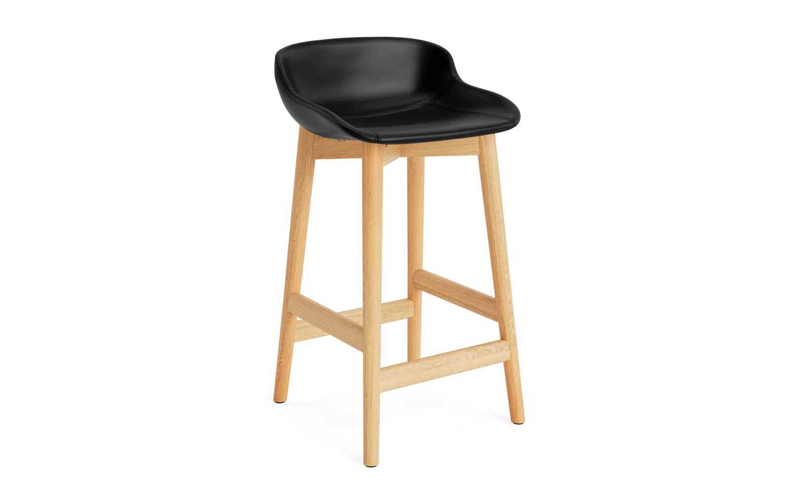 Hyg Barhocker 65 cm vollpolster eiche Ultra leder in Ultra 41599 präsentiert im Onlineshop von KAQTU Design AG. Barstuhl ist von Normann Copenhagen