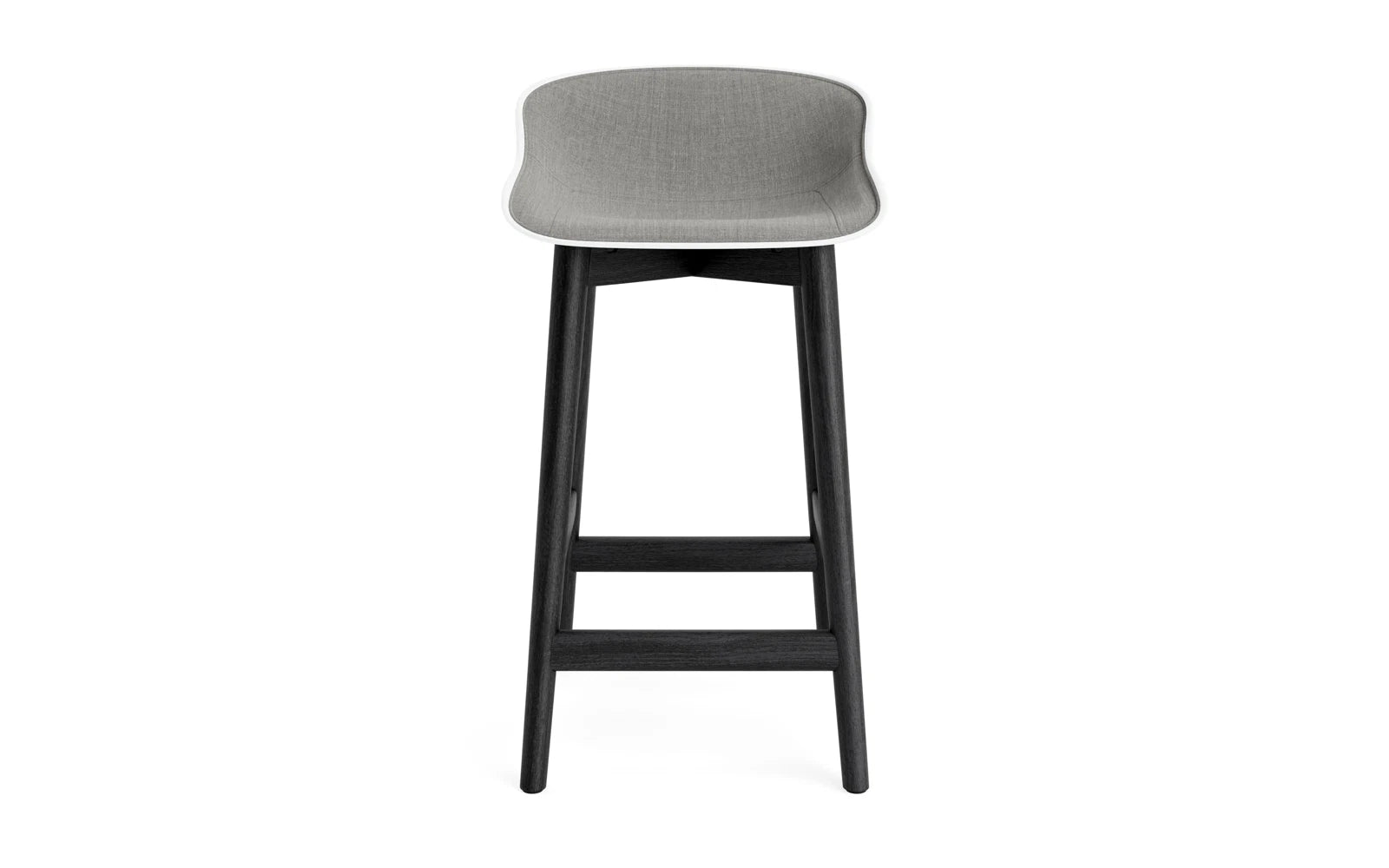 Erleben Sie den Hyg Barhocker 65 cm von Normann Copenhagen – ein eleganter Barhocker aus schwarzer Eiche mit komfortabler Polsterung, perfekt für stilvolle Essbereiche.