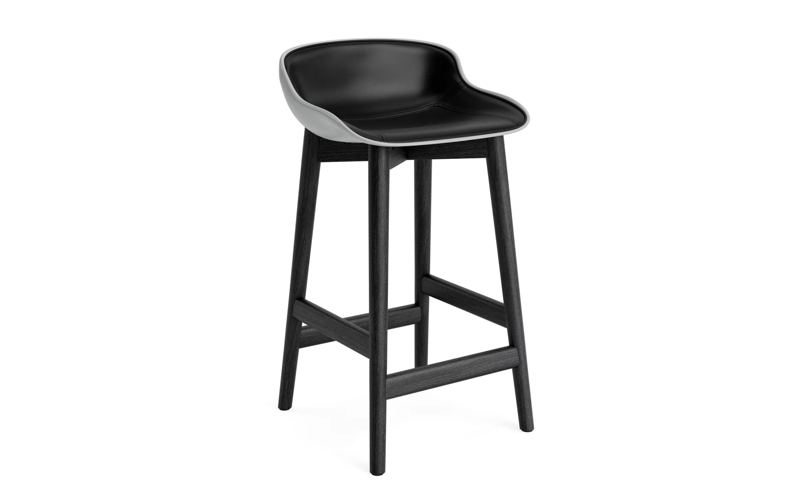 Hyg Barhocker 65 cm Polster Schwartze Eiche Grau/Ultra in Ultra 41599 präsentiert im Onlineshop von KAQTU Design AG. Barstuhl ist von Normann Copenhagen