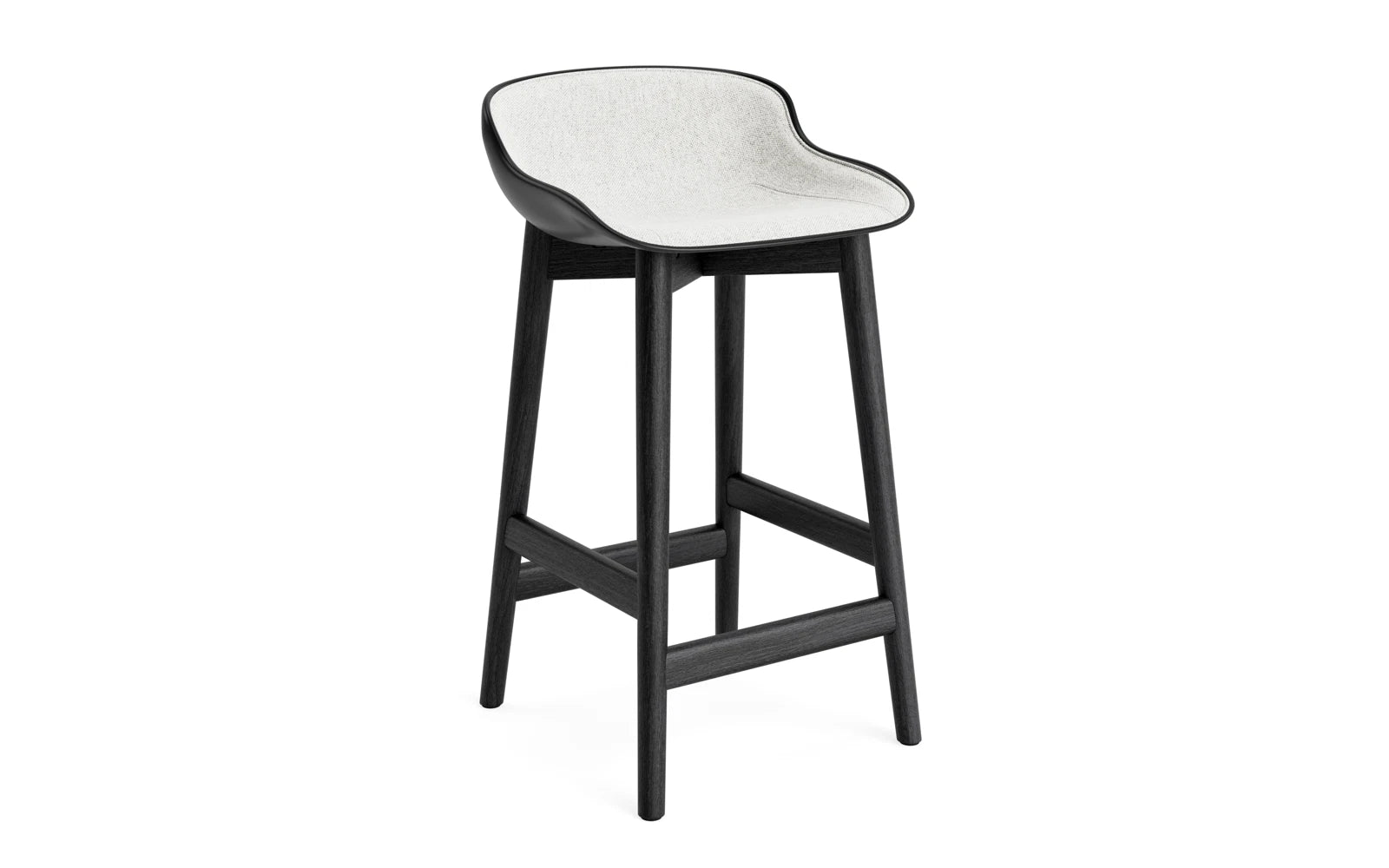 Hyg Barhocker 65 cm Polster Schwartze Eiche Schwartz/Hallingdal in Hallingdal 110 präsentiert im Onlineshop von KAQTU Design AG. Barstuhl ist von Normann Copenhagen