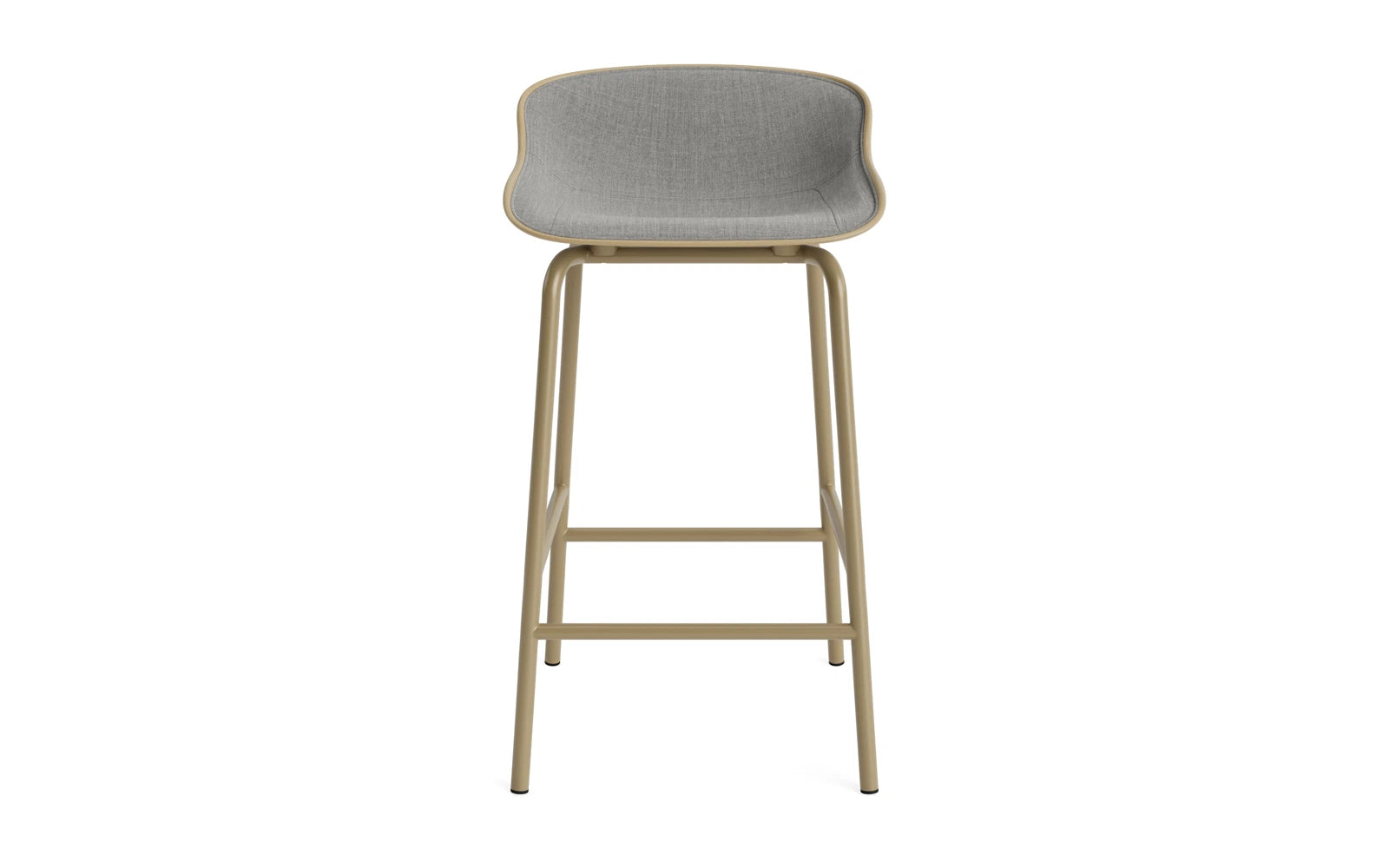 Eleganter Hyg Barhocker 65 cm in Sand/Remix mit ergonomischem Frontpolster von Normann Copenhagen – perfekt für stilvolle Kücheninseln und Bartheken.