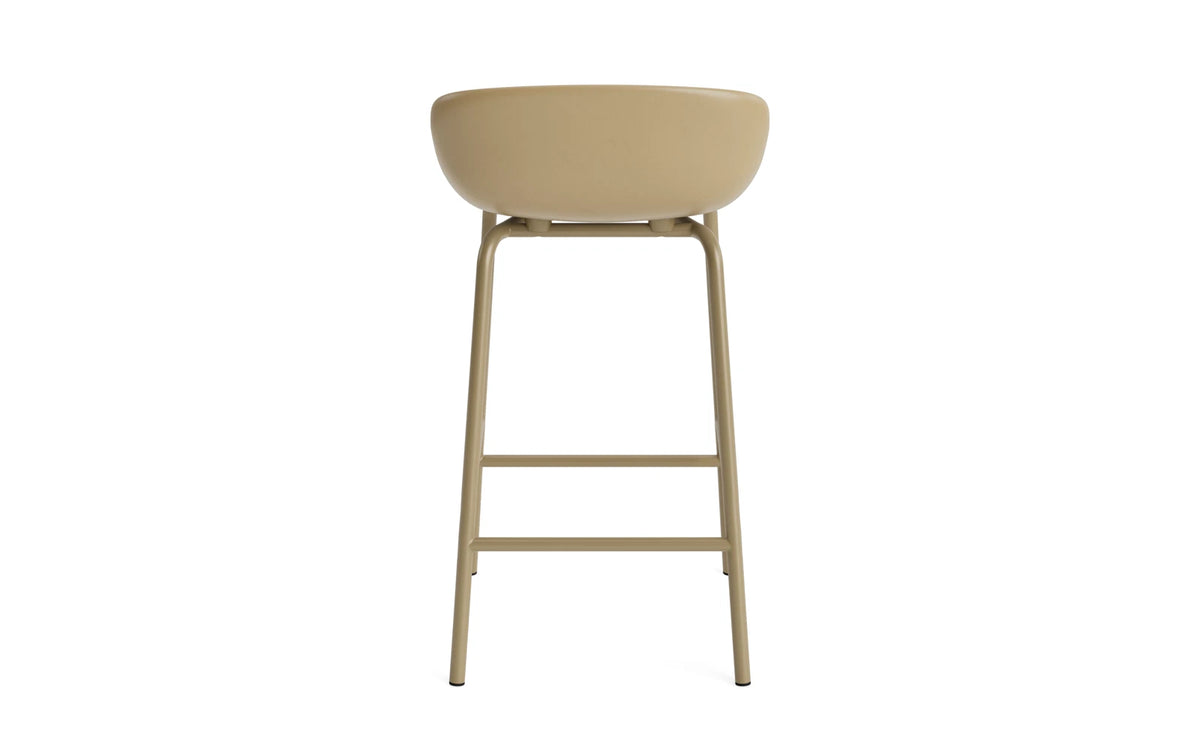 Hyg Barhocker 65 cm Frontpolster Stahl Sand/Hallingdal in Hallingdal 110 präsentiert im Onlineshop von KAQTU Design AG. Barstuhl ist von Normann Copenhagen