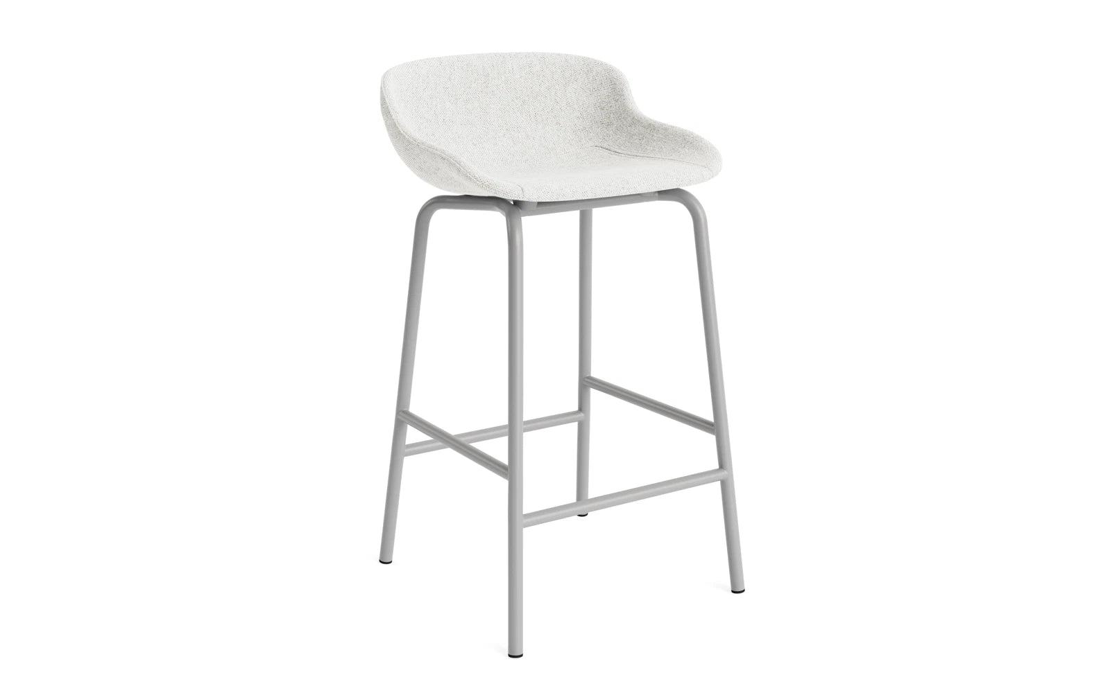 Hyg Barhocker 65 cm Vollpolster Stahl Grau/Hallingdal in Hallingdal 110 präsentiert im Onlineshop von KAQTU Design AG. Barstuhl ist von Normann Copenhagen