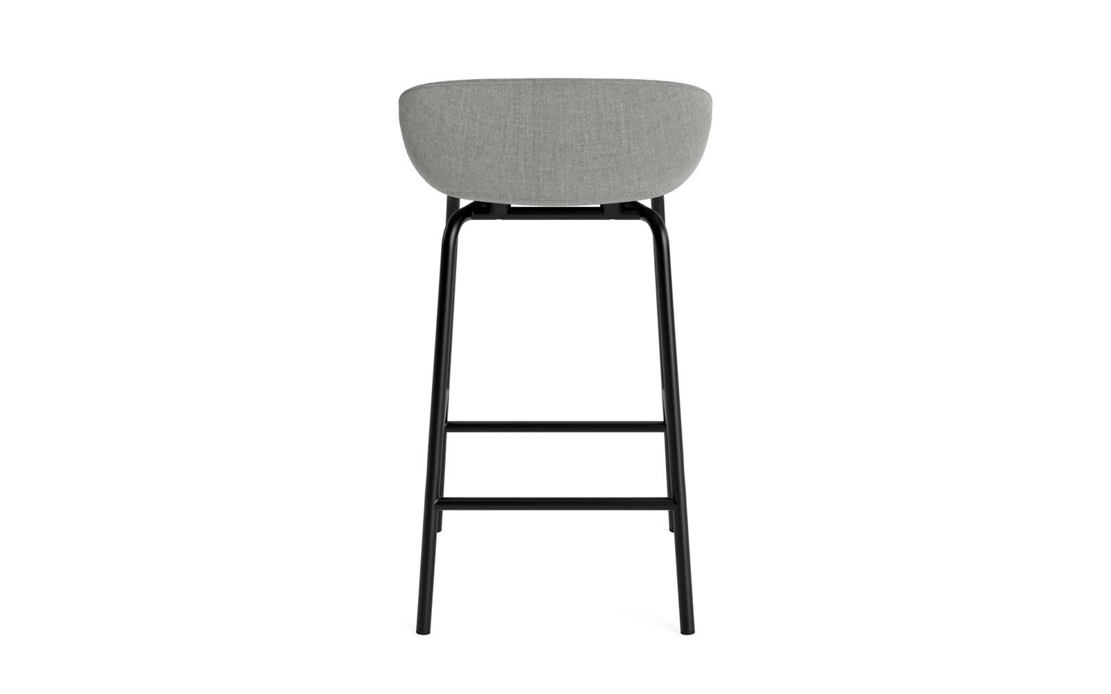 Der Hyg Barhocker von Normann Copenhagen vereint elegantes Design und hohen Sitzkomfort. Mit 65 cm Höhe und vollpolsterter Oberfläche ist er ideal für moderne Wohnräume.