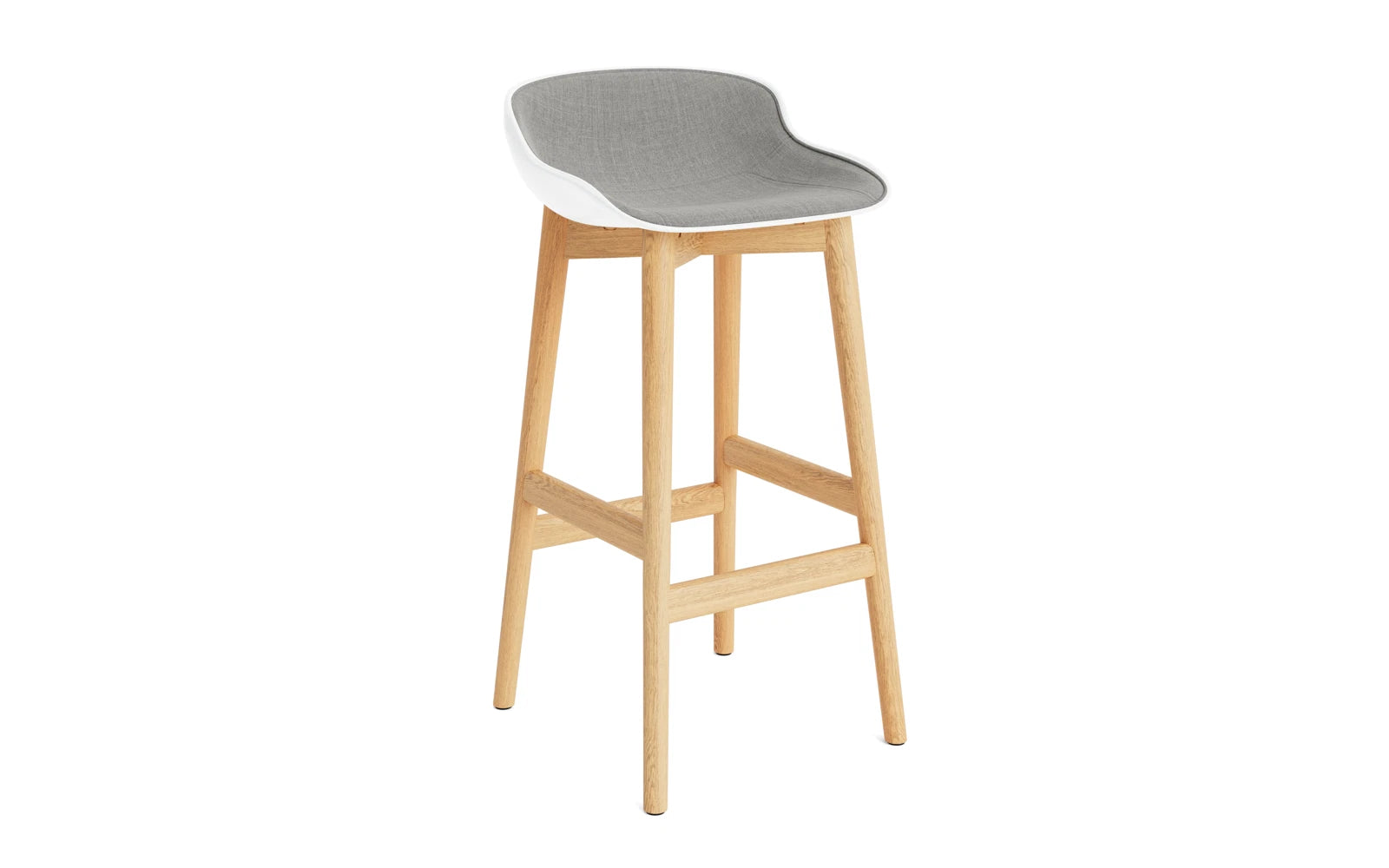 Hyg Barhocker 75 cm Polster Eiche Weiss/Remix in Remix 133 präsentiert im Onlineshop von KAQTU Design AG. Barstuhl ist von Normann Copenhagen