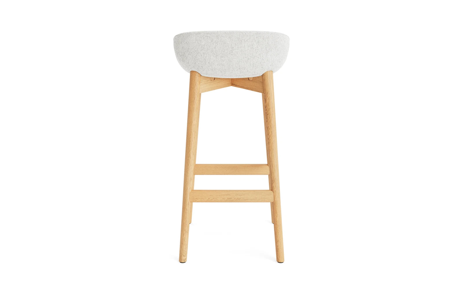 Erleben Sie den Hyg Barhocker 75 cm von Normann Copenhagen – ein eleganter, vollpolsterter Barhocker aus Eiche, der Komfort und skandinavisches Design vereint.