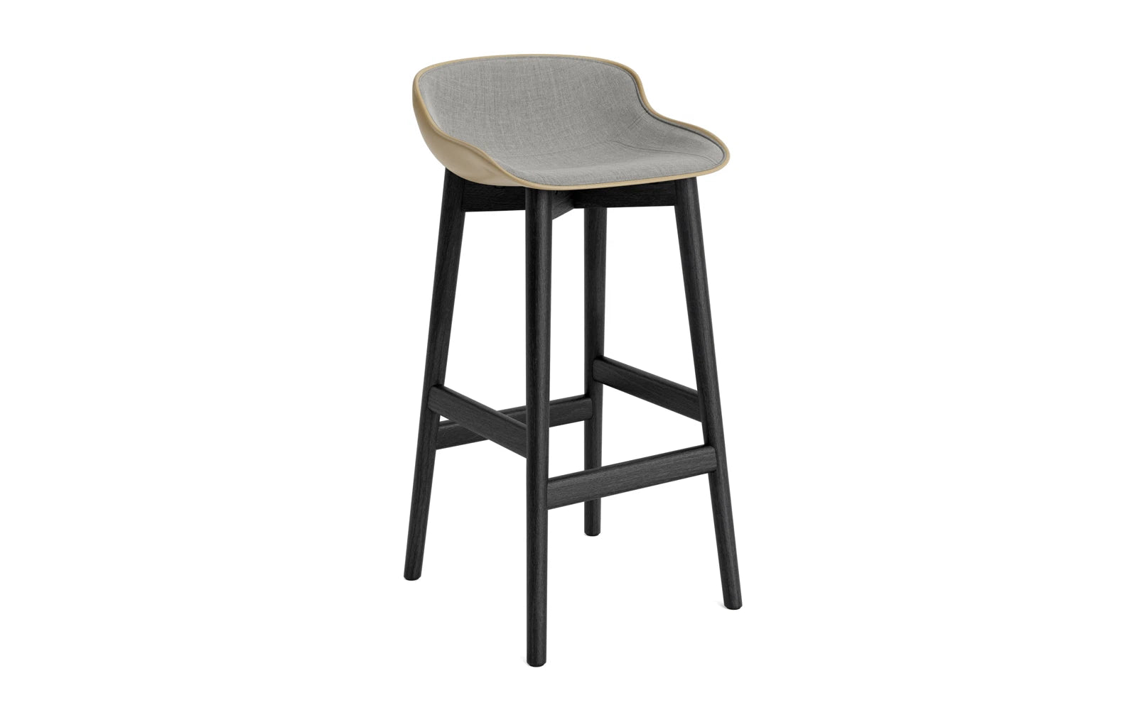 Hyg Barhocker 75 cm Polster Schwarze Eiche Sand/Remix in Remix 133 präsentiert im Onlineshop von KAQTU Design AG. Barstuhl ist von Normann Copenhagen