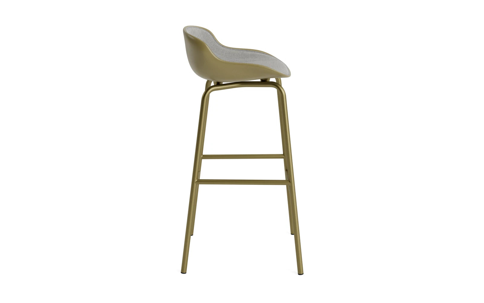 Der Hyg Barhocker 75 cm in Olive/Remix bietet skandinavische Eleganz und optimalen Sitzkomfort. Ideal für gesellige Abende und stilvolle Einrichtung.