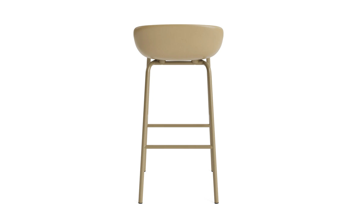 Hyg Barhocker 75 cm Frontpolster Stahl Sand/Remix in Remix 133 präsentiert im Onlineshop von KAQTU Design AG. Barhocker ist von Normann Copenhagen