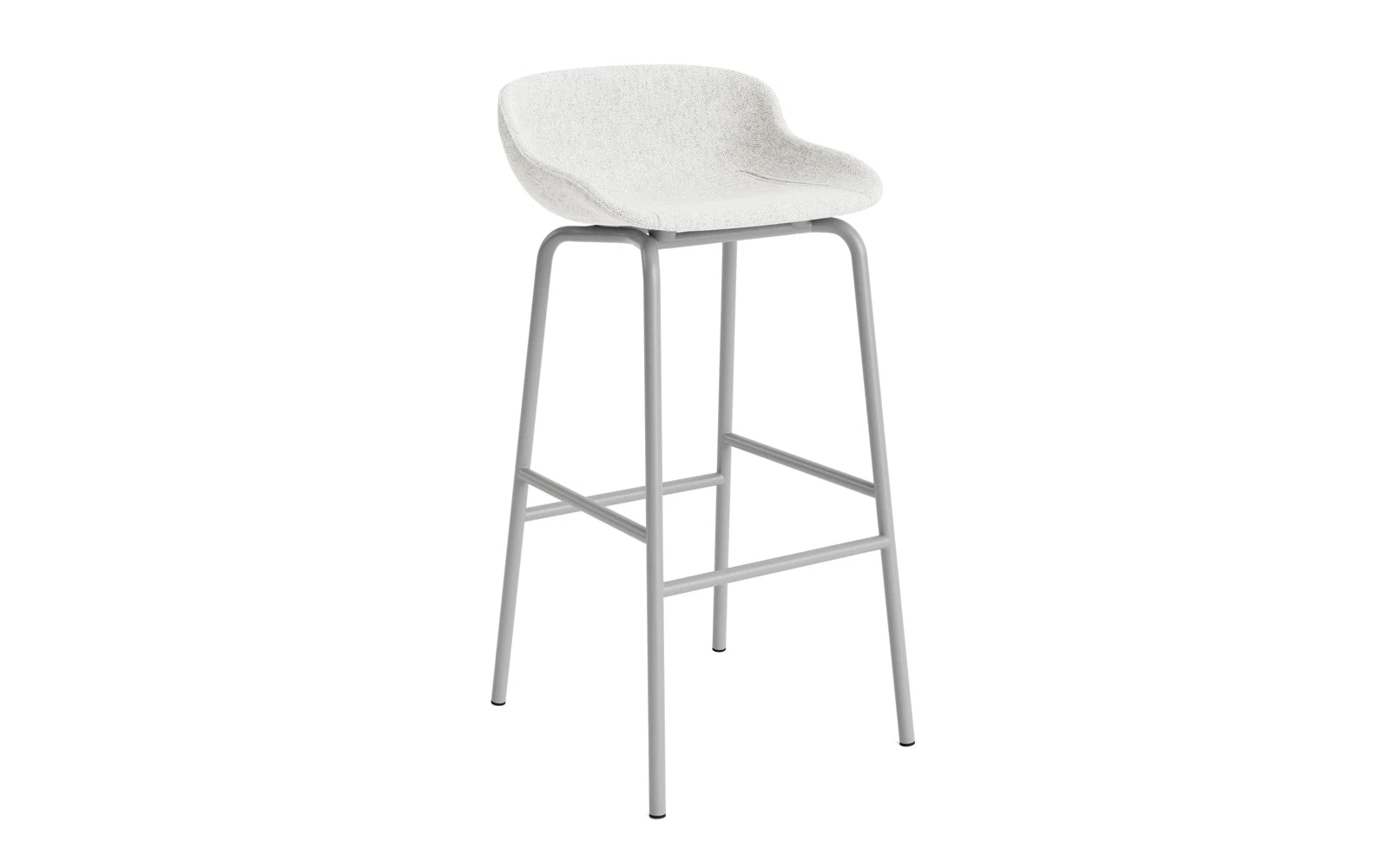 Hyg Barhocker 75 cm Vollpolster Stahl Grau/Hallingdal in Hallingdal 110 präsentiert im Onlineshop von KAQTU Design AG. Barstuhl ist von Normann Copenhagen
