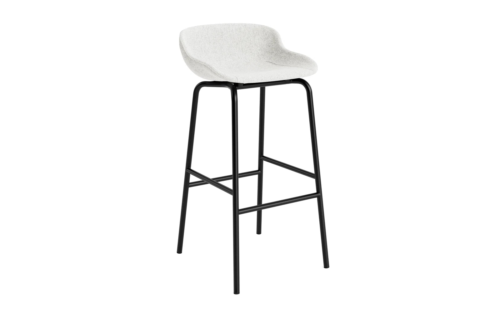 Hyg Barhocker 75 cm gepolstert schwarzes Stahl Hallingdal in Hallingdal 110 präsentiert im Onlineshop von KAQTU Design AG. Barstuhl ist von Normann Copenhagen