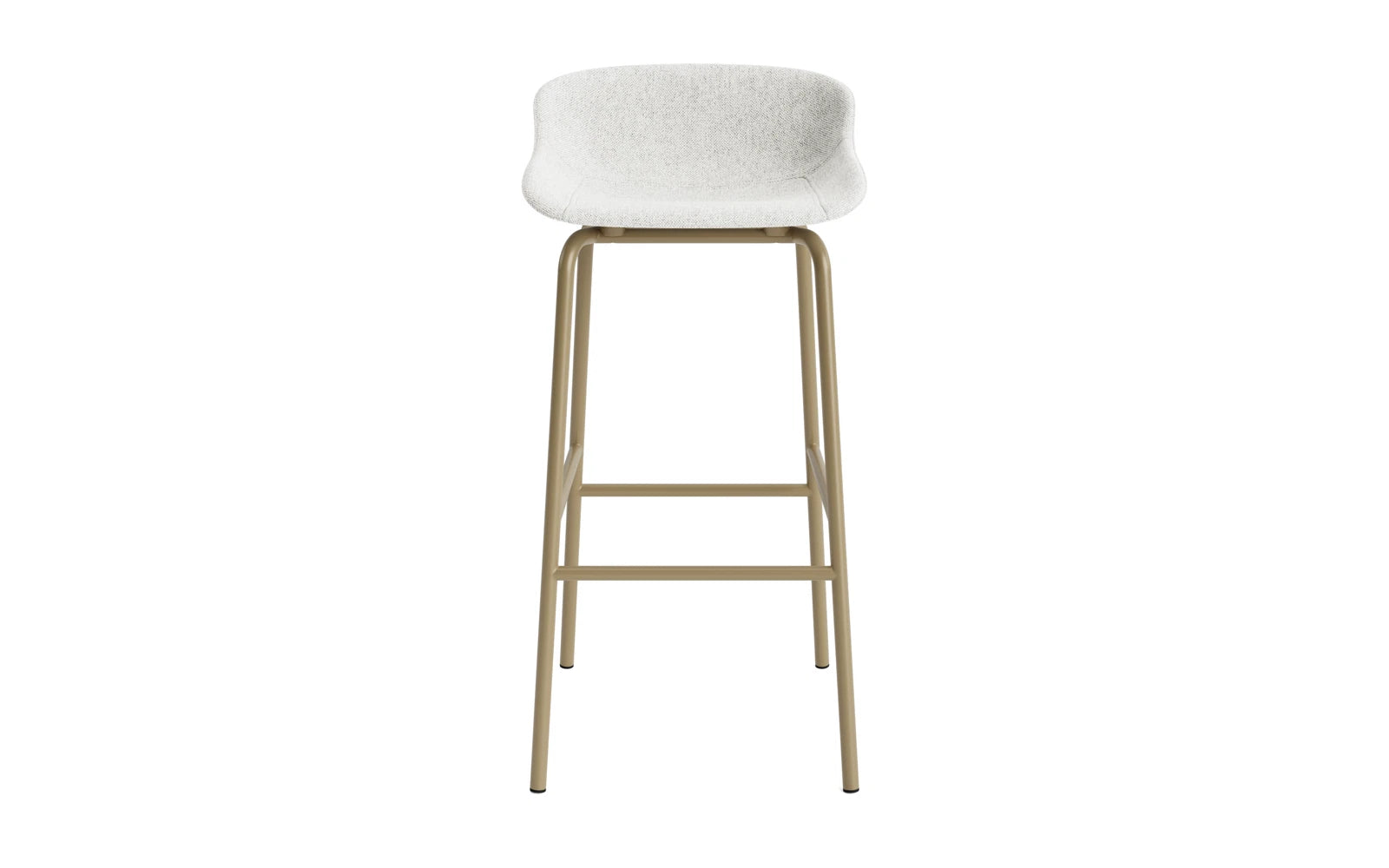 Erleben Sie den Hyg Barhocker 75 cm von Normann Copenhagen – ein eleganter Barhocker mit hochwertigem Sand-Vollpolster und stabiler Stahlkonstruktion, ideal für stilvolle Wohnräume.