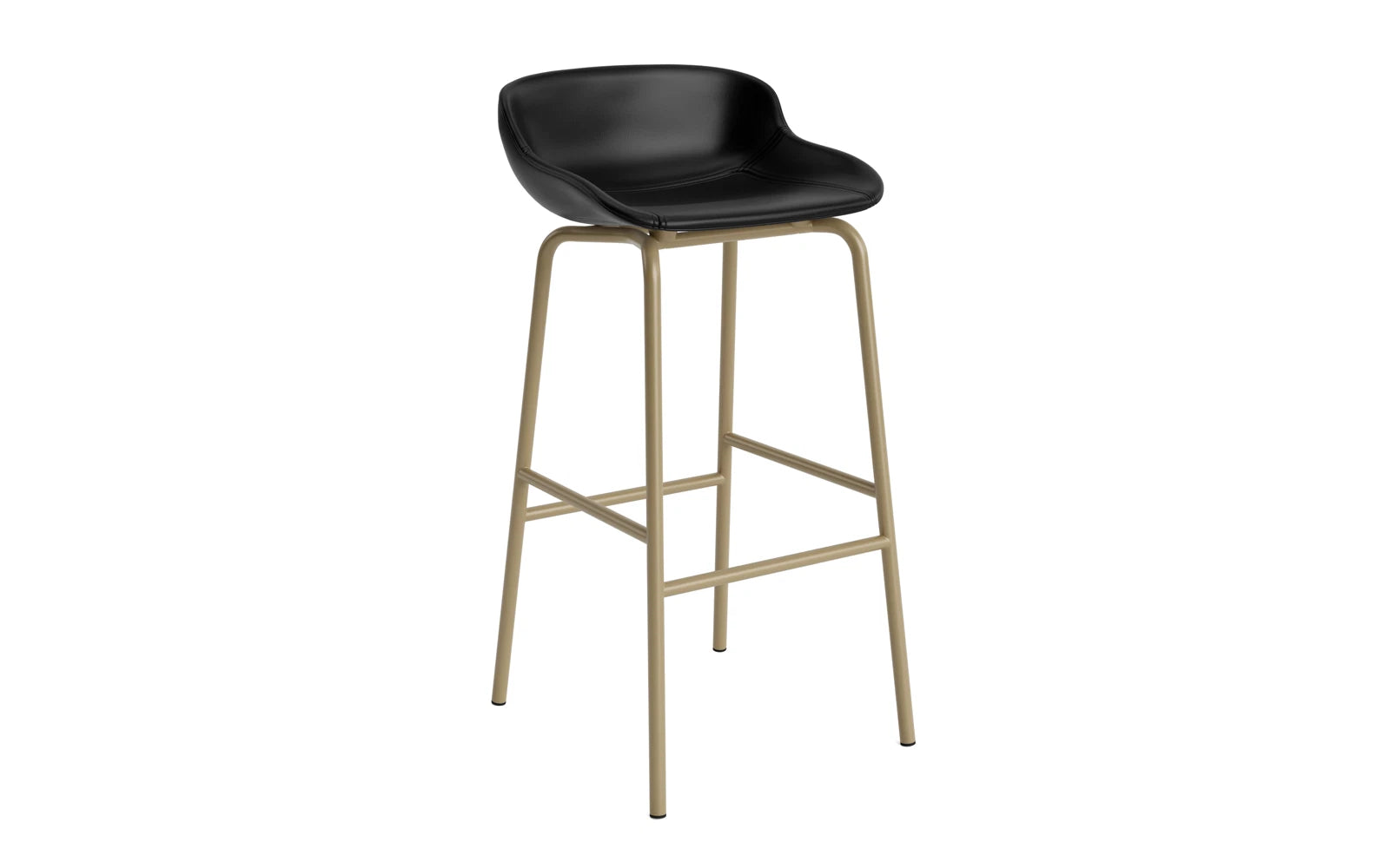 Hyg Barhocker 75 cm Vollpolster Stahl Sand/Ultra in Ultra 41599 präsentiert im Onlineshop von KAQTU Design AG. Barstuhl ist von Normann Copenhagen