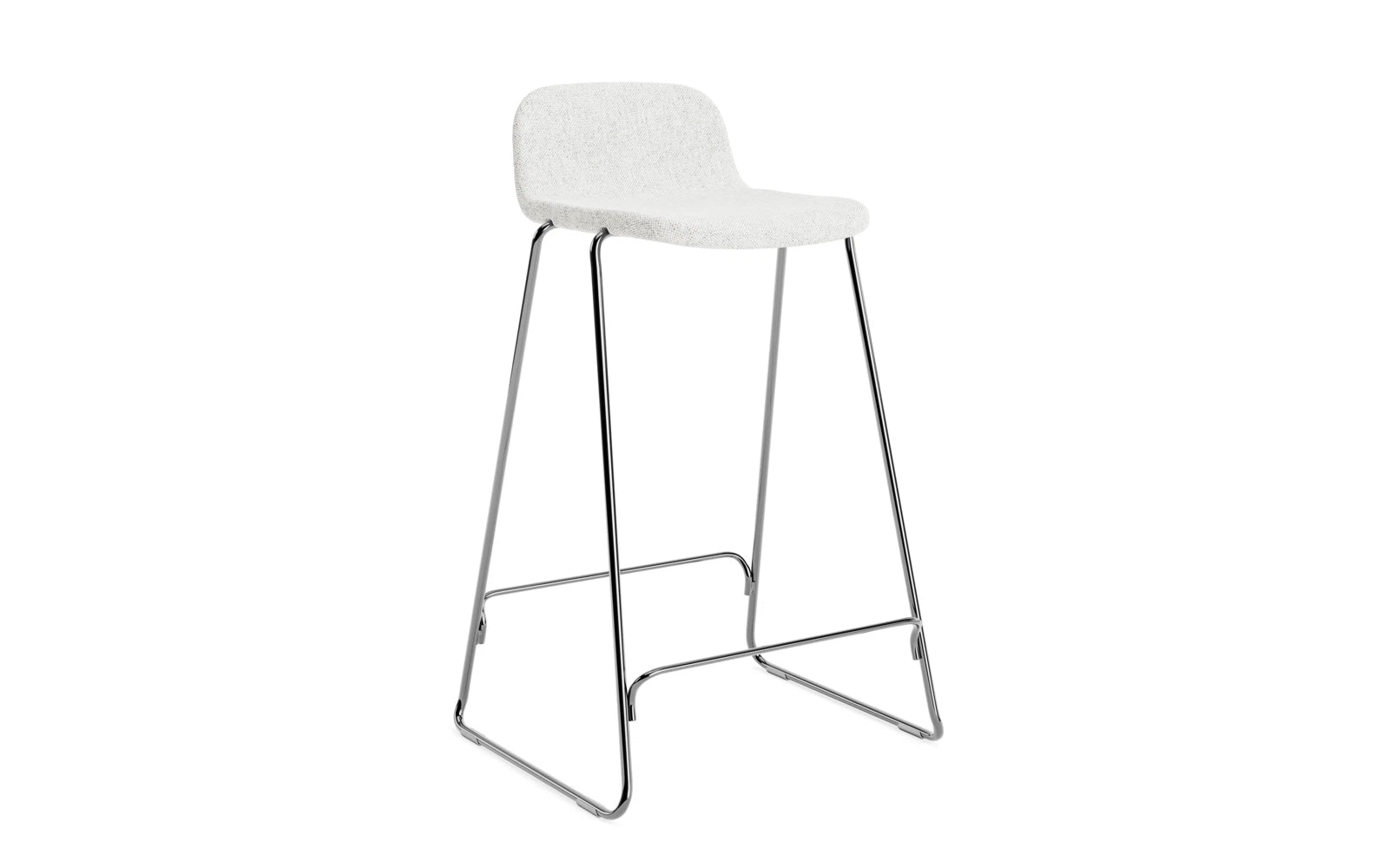 Just Barhocker 65 cm mit Lehne, gepolstert, Chrom/ Hallingdal in Hallingdal 110 präsentiert im Onlineshop von KAQTU Design AG. Barstuhl ist von Normann Copenhagen