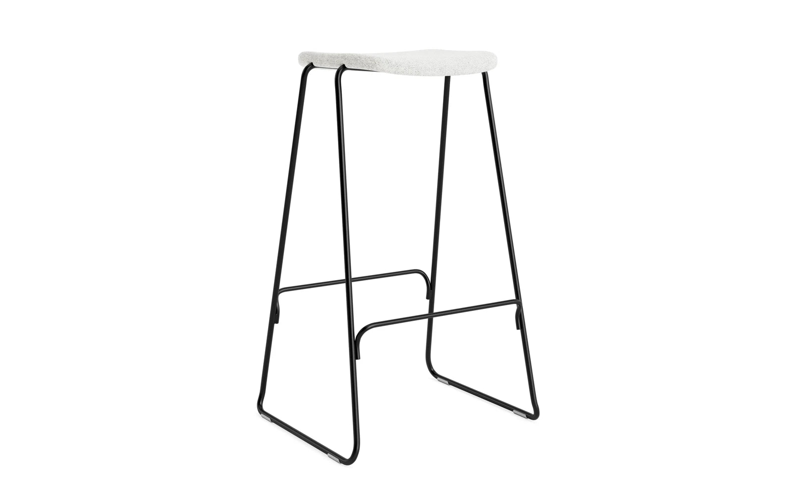 Just Barhocker 75 cm, gepolstert, schwarzer Stahl/ Hallingdal in Hallingdal 110 präsentiert im Onlineshop von KAQTU Design AG. Barstuhl ist von Normann Copenhagen