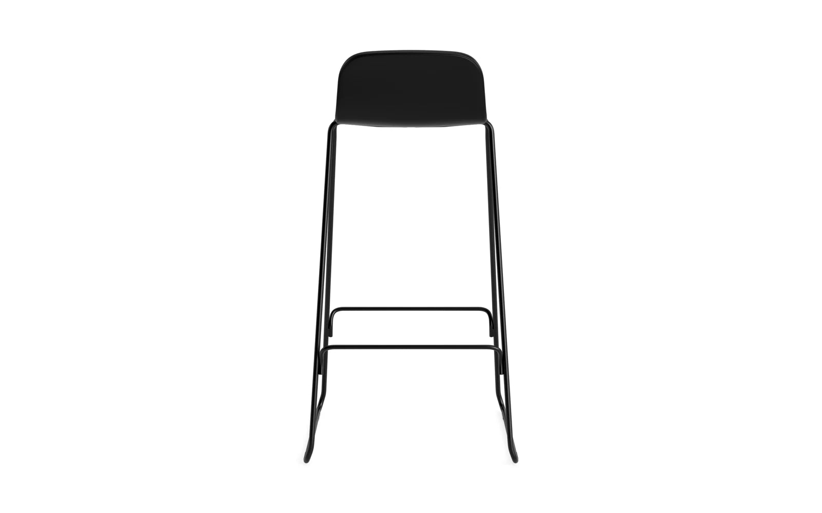 Erleben Sie den Just Barhocker 75 cm mit Lehne von Normann Copenhagen. Gepolstert in edlem Ultra Leder und mit elegantem Stahlgestell, ideal für jeden Raum.