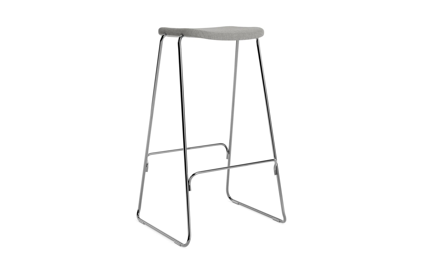 Just Barhocker 75 cm, gepolstert, Chrom/ Remix in Remix 133 präsentiert im Onlineshop von KAQTU Design AG. Barstuhl ist von Normann Copenhagen