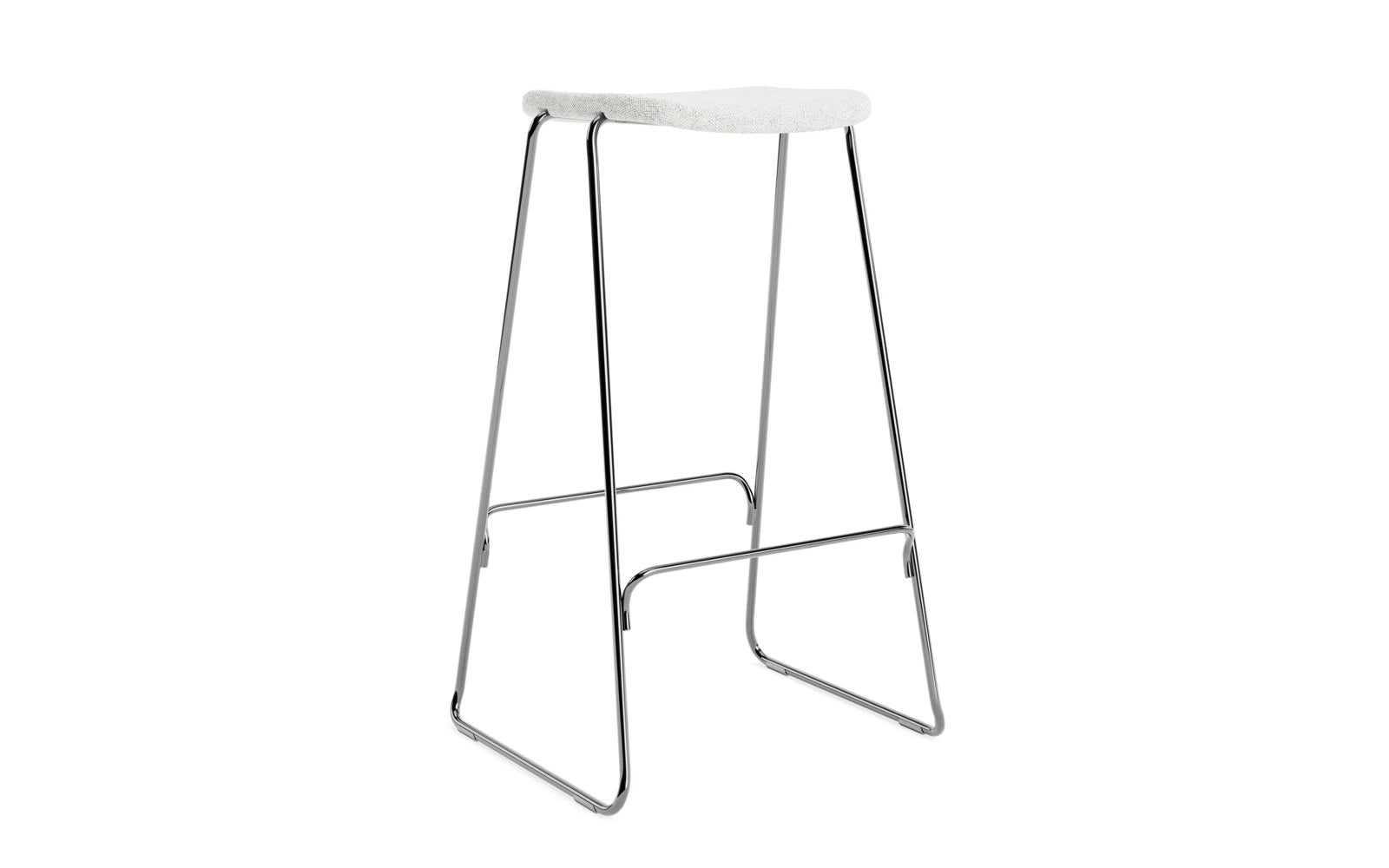Just Barhocker 75 cm, gepolstert, Chrom/ Hallingdal in Hallingdal 110 präsentiert im Onlineshop von KAQTU Design AG. Barstuhl ist von Normann Copenhagen