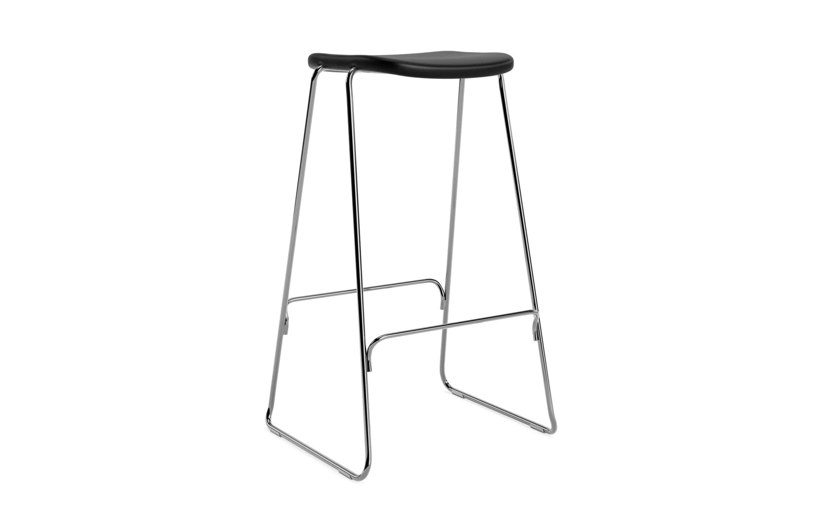 Just Barhocker 75 cm, gepolstert, Chrom/ Ultra in Ultra 41599 präsentiert im Onlineshop von KAQTU Design AG. Barstuhl ist von Normann Copenhagen