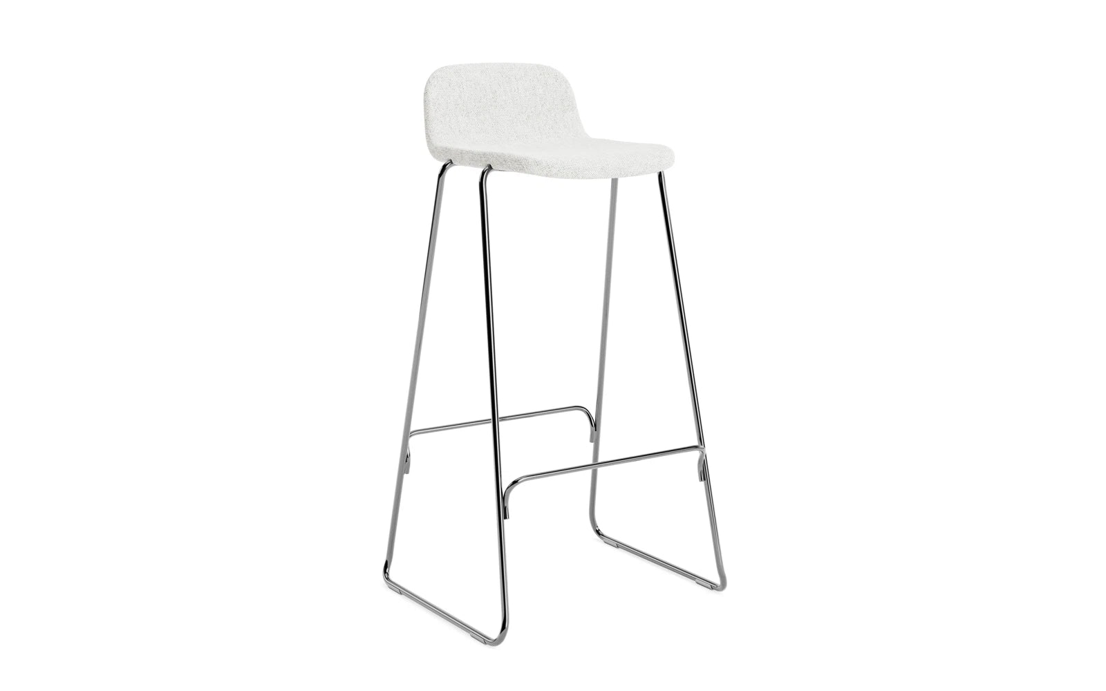 Just Barhocker 75 cm mit Lehne, gepolstert, Chrom/ Hallingdal in Hallingdal 110 präsentiert im Onlineshop von KAQTU Design AG. Barstuhl ist von Normann Copenhagen