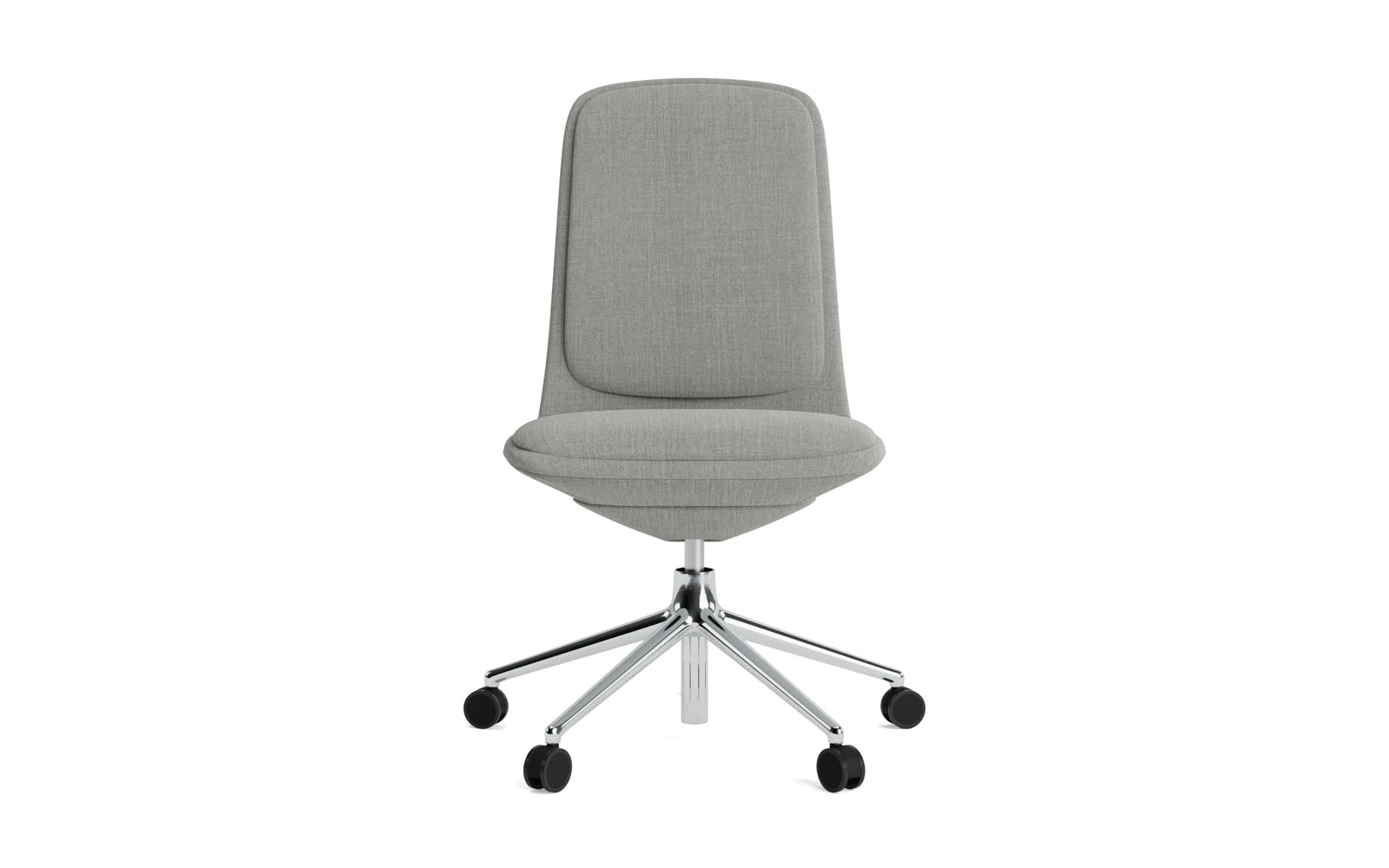 Entdecken Sie den Off Chair von Normann Copenhagen: Ein eleganter, funktionaler Bürostuhl mit Gaslift und individuellem Kissen für optimalen Komfort.