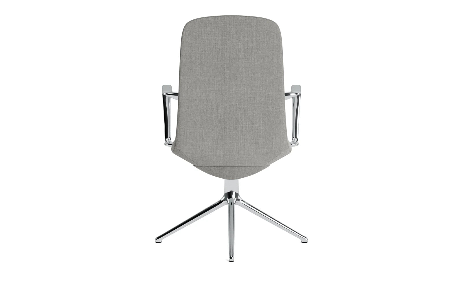 Entdecken Sie den Off Armchair niedrig mit Drehgestell 4B Aluminium Remix von Normann Copenhagen – stilvoll, ergonomisch und individuell anpassbar für Ihr Büro.