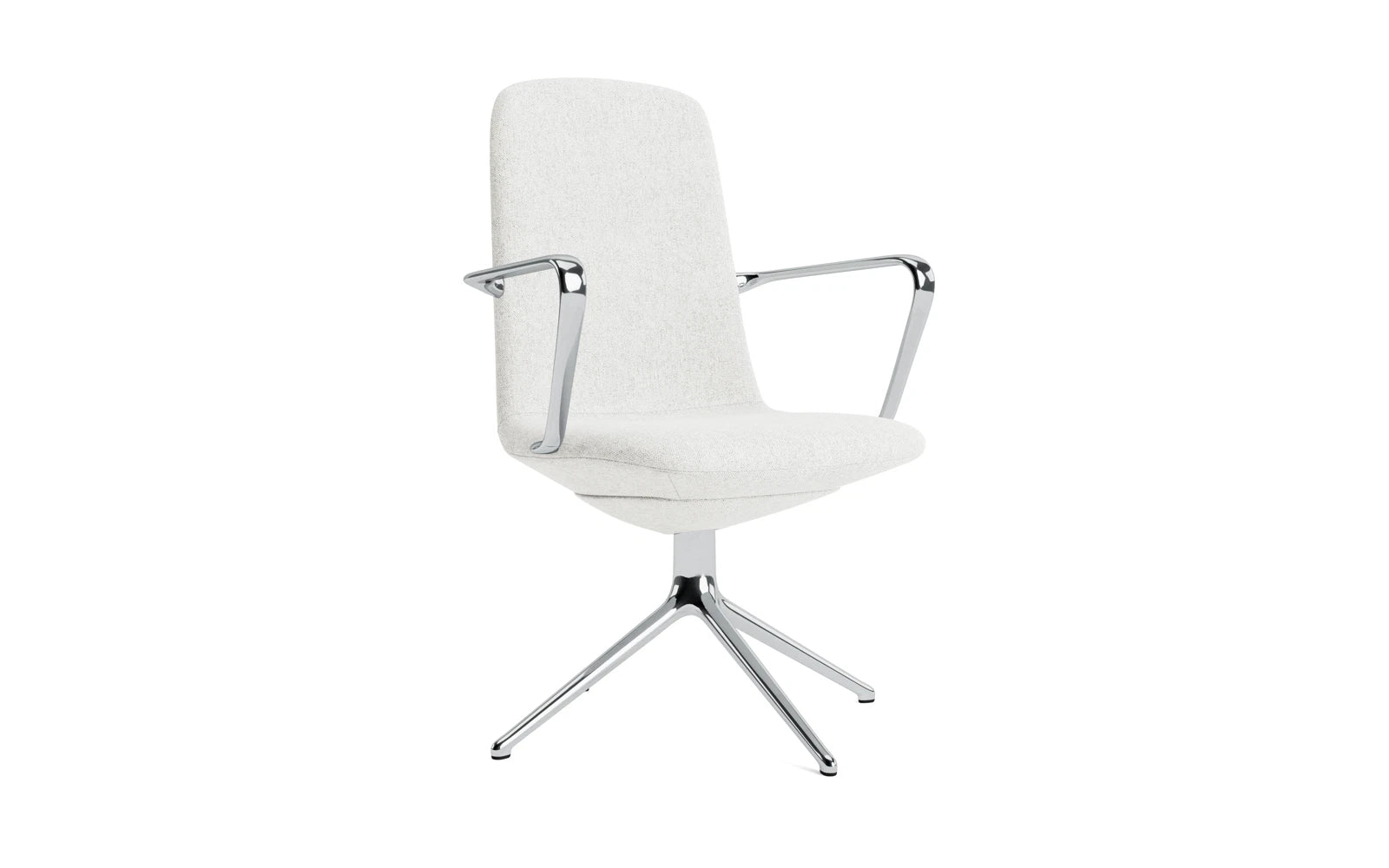 Off Armchair niedrig mit Drehgestell 4B aluminium Hallingdal in Hallingdal 110 präsentiert im Onlineshop von KAQTU Design AG. Bürostuhl ist von Normann Copenhagen