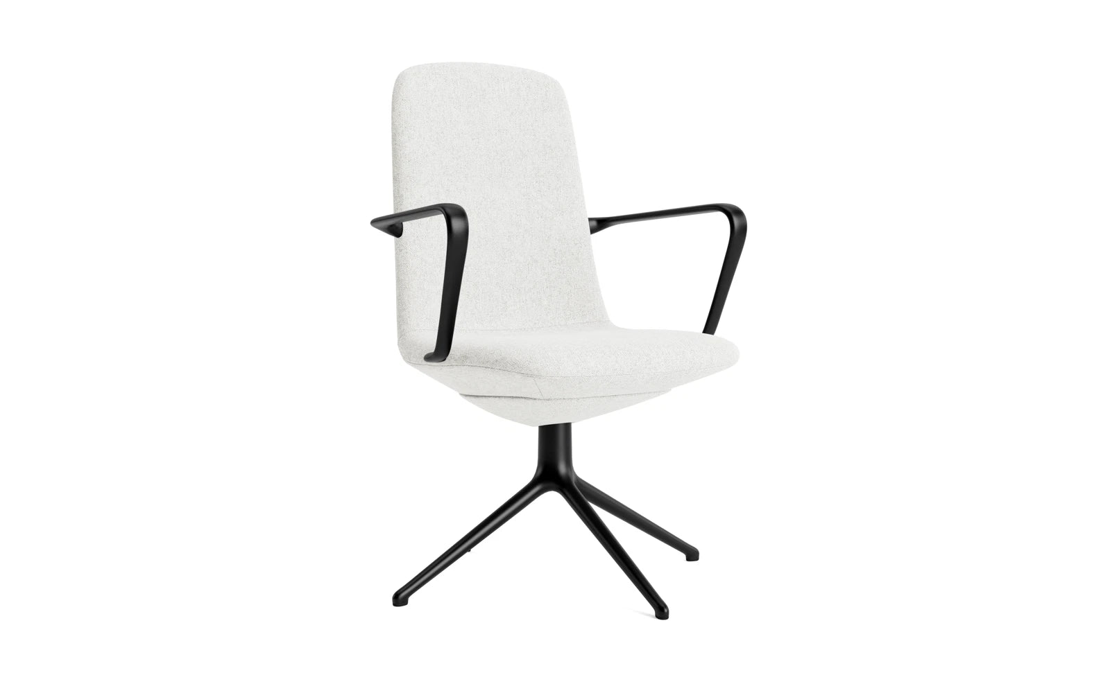 Off Armchair niedrig mit Drehgestell 4B Schwartz aluminium Hallingdal in Hallingdal 110 präsentiert im Onlineshop von KAQTU Design AG. Bürostuhl ist von Normann Copenhagen