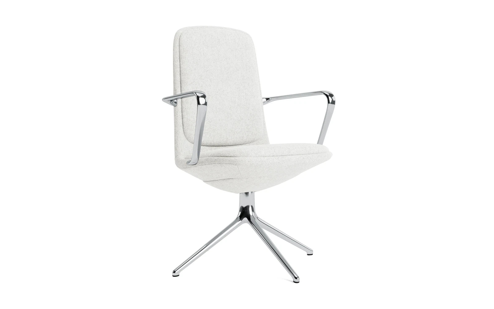 Off Armchair niedrig mit Drehgestell 4B aluminium mit kissen Hallingdal in Hallingdal 110 präsentiert im Onlineshop von KAQTU Design AG. Bürostuhl ist von Normann Copenhagen