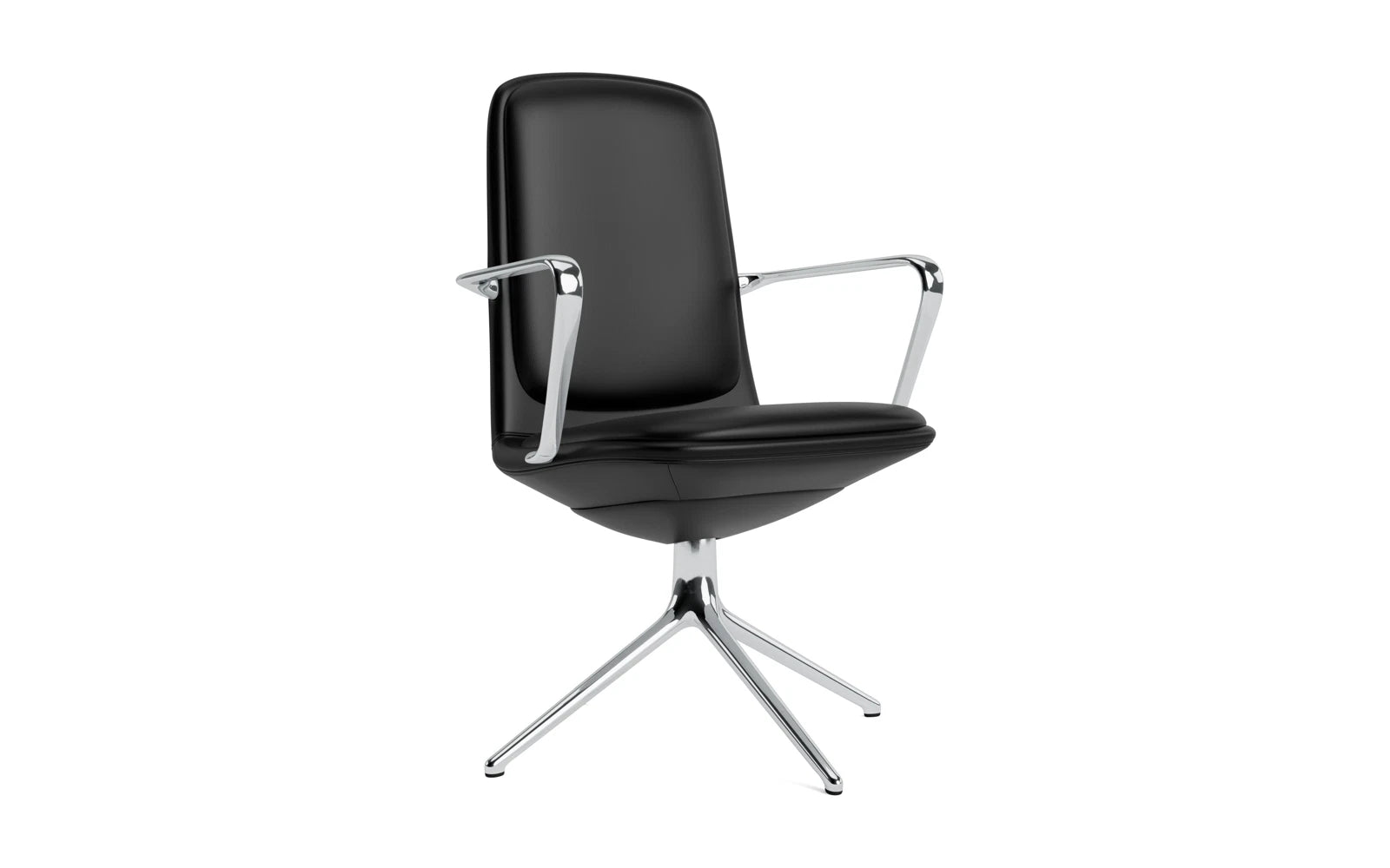 Off Armchair niedrig mit Drehgestell 4B aluminium mit kissen Ultra in Ultra 41599 präsentiert im Onlineshop von KAQTU Design AG. Bürostuhl ist von Normann Copenhagen