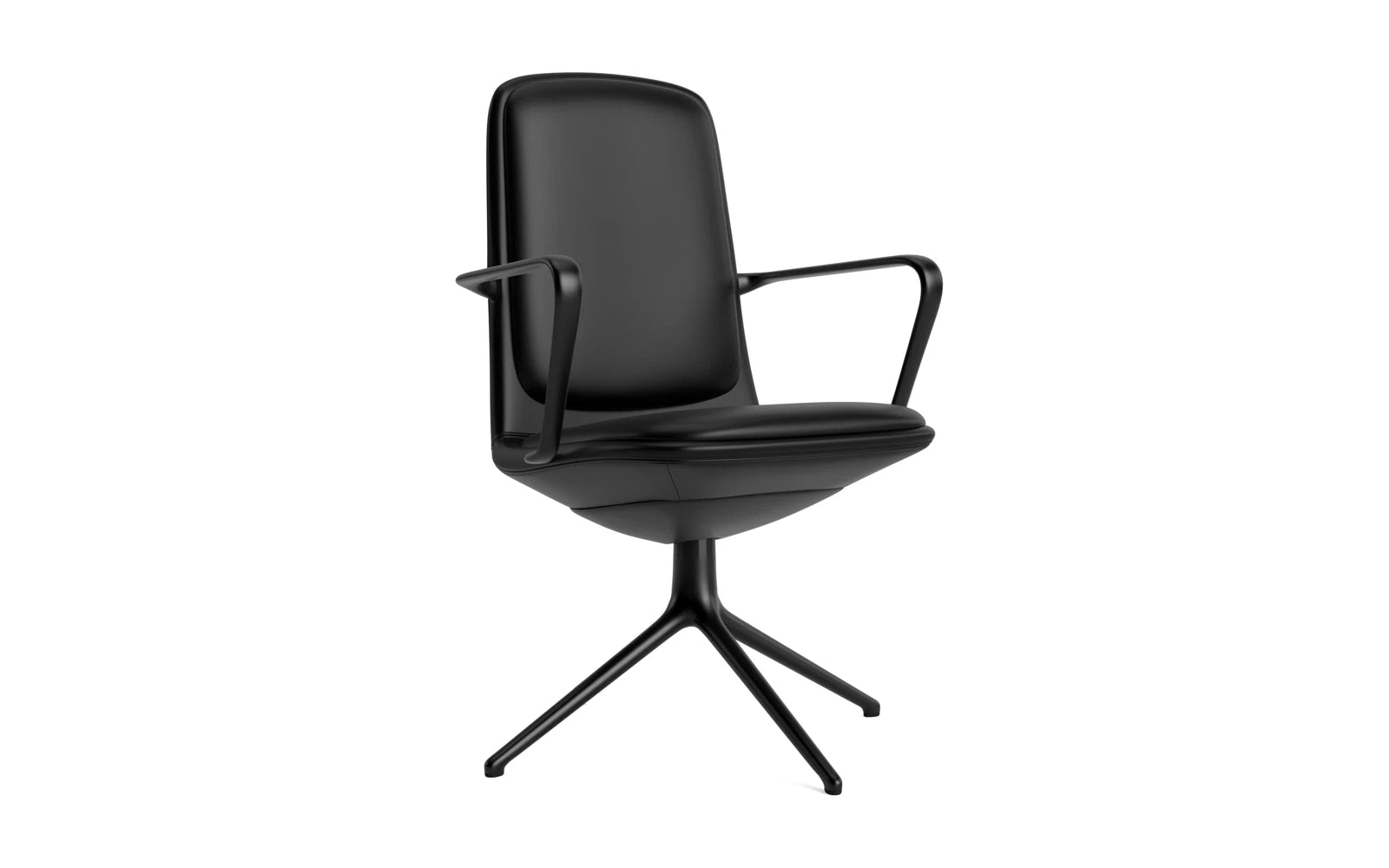 Off Armchair niedrig mit Drehgestell 4B Schwartz aluminium mit kissen Ultra in Ultra 41599 präsentiert im Onlineshop von KAQTU Design AG. Bürostuhl ist von Normann Copenhagen