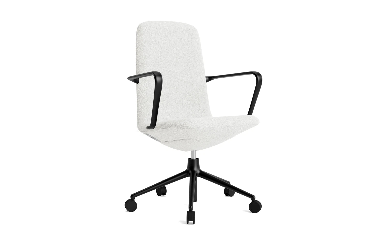 Off Armchair niedrig mit Drehgestell und Rollen Gaslift Schwartz Aluminium Hallingdal in Hallingdal 110 präsentiert im Onlineshop von KAQTU Design AG. Bürostuhl ist von Normann Copenhagen