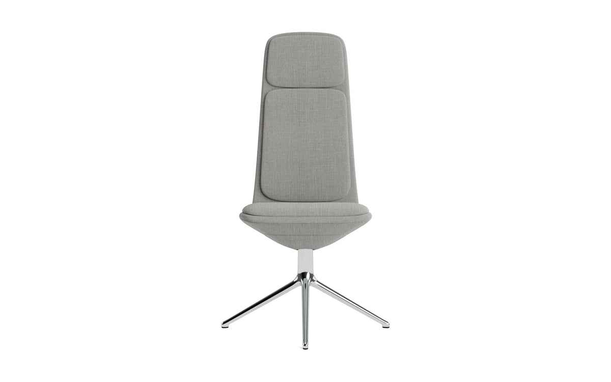 Off Chair Hoch mit Drehgestell 4B aluminium mit Kissen Remix in Remix 133 präsentiert im Onlineshop von KAQTU Design AG. Bürostuhl ist von Normann Copenhagen