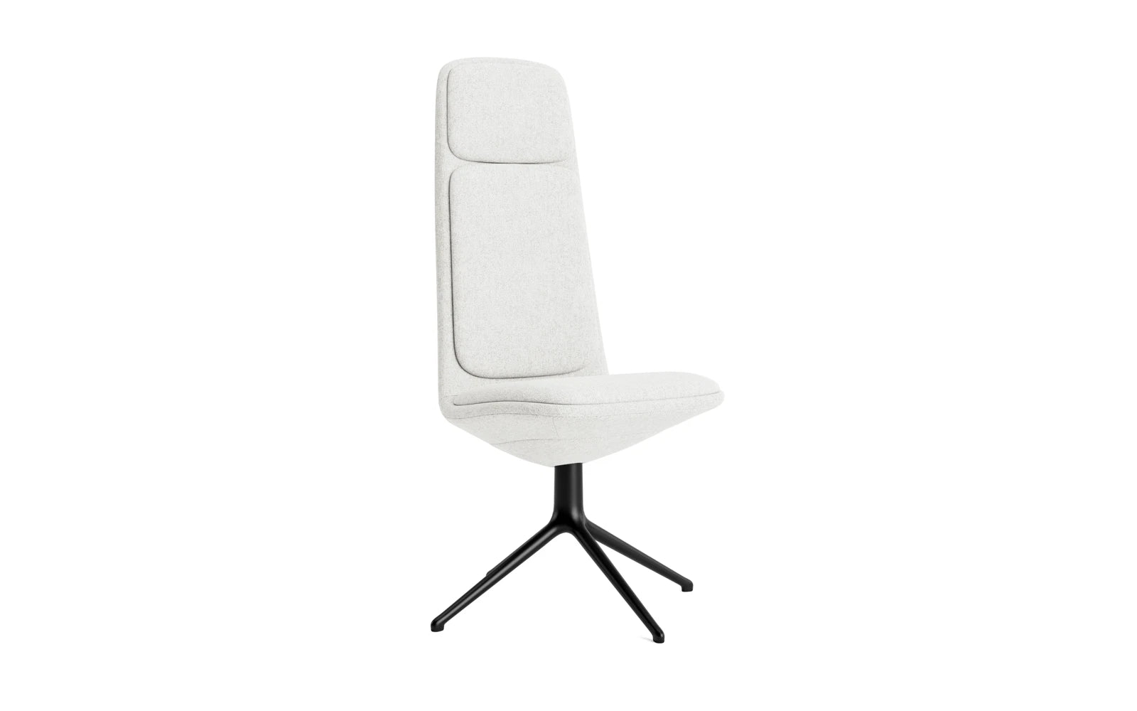 Off Chair Hoch mit Drehgestell 4B schwarze aluminium mit Kissen Hallingdal in Hallingdal 110 präsentiert im Onlineshop von KAQTU Design AG. Bürostuhl ist von Normann Copenhagen