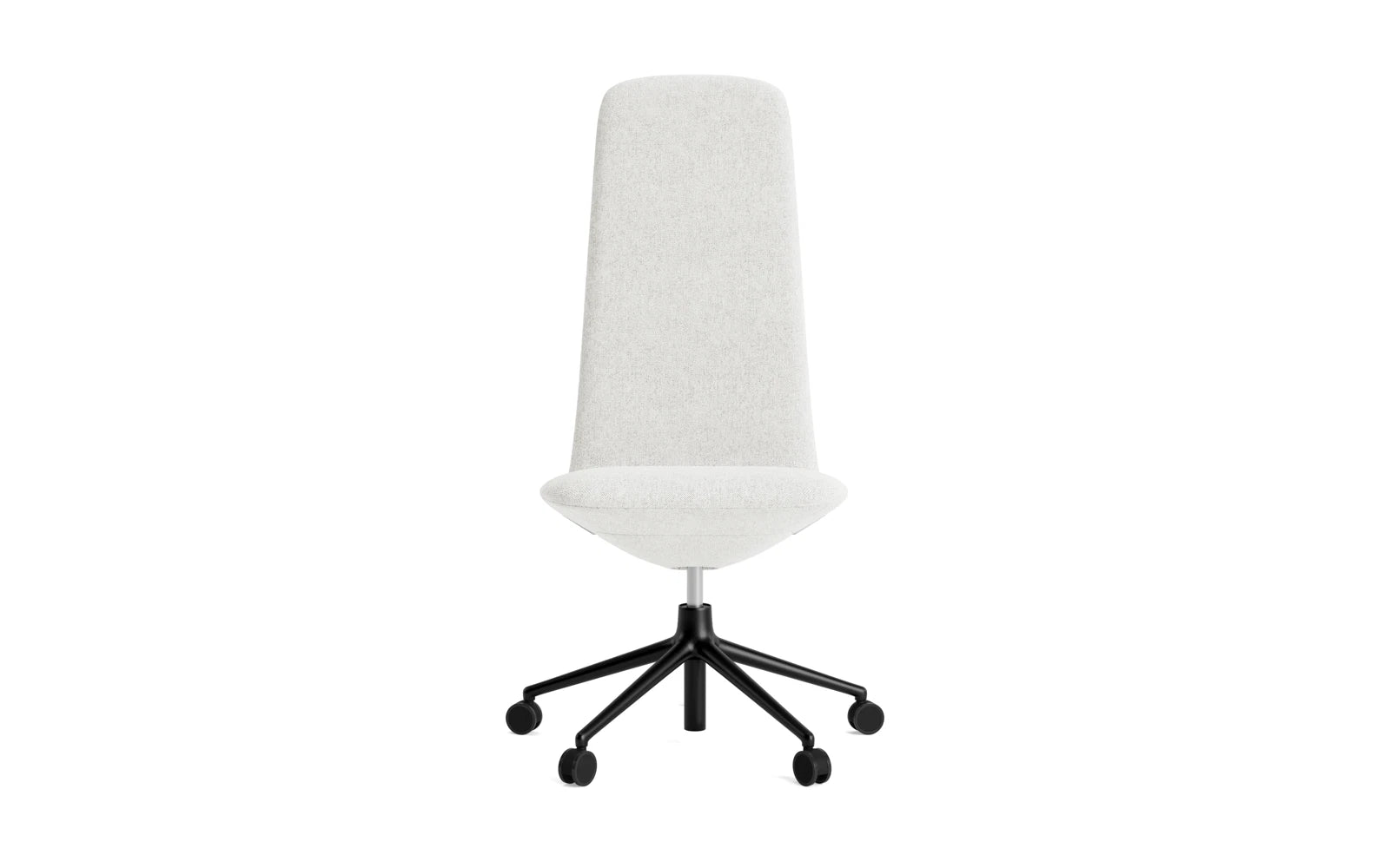 Entdecken Sie den Off Chair Hoch von Normann Copenhagen: Ein stilvoller Bürostuhl mit Gaslift, Drehgestell und Rollen, ideal für modernes Arbeiten.