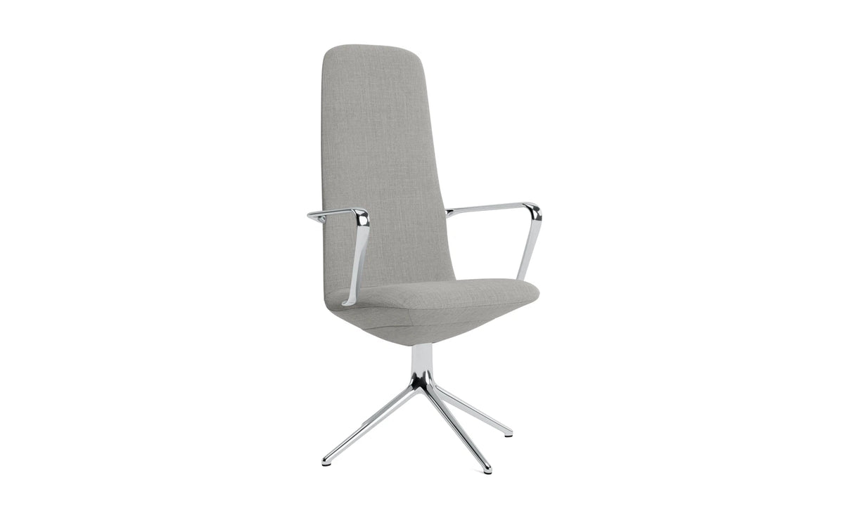 Off Armchair hoch mit Drehgestell 4B aluminium Remix in Remix 133 präsentiert im Onlineshop von KAQTU Design AG. Bürostuhl ist von Normann Copenhagen