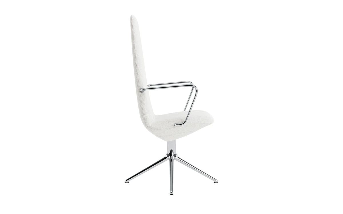 Off Armchair hoch mit Drehgestell 4B aluminium Hallingdal in Hallingdal 110 präsentiert im Onlineshop von KAQTU Design AG. Bürostuhl ist von Normann Copenhagen