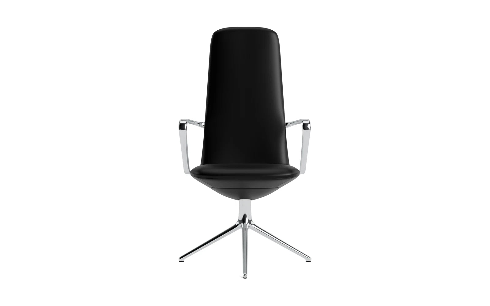 Entdecken Sie den Off Armchair hoch mit Drehgestell 4B Aluminium Ultra von Normann Copenhagen – stilvoll, komfortabel und perfekt für Ihr modernes Büro.