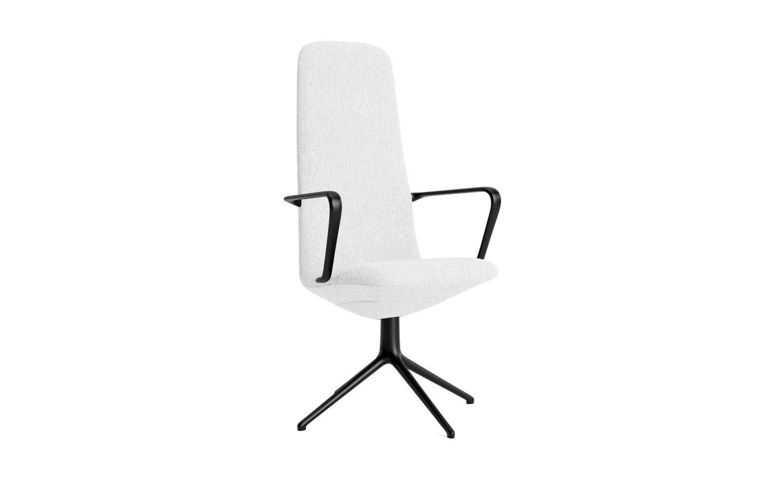 Off Armchair hoch mit Drehgestell 4B Schwartz aluminium Hallingdal in Hallingdal 110 präsentiert im Onlineshop von KAQTU Design AG. Bürostuhl ist von Normann Copenhagen