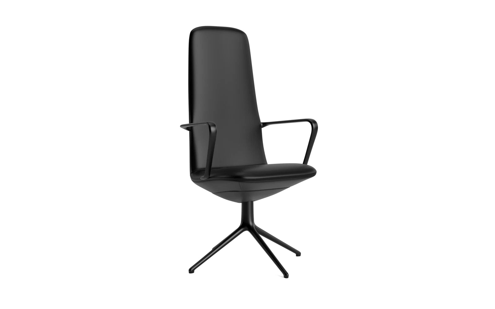 Off Armchair hoch mit Drehgestell 4B Schwartz aluminium Ultra in Ultra 41599 präsentiert im Onlineshop von KAQTU Design AG. Bürostuhl ist von Normann Copenhagen