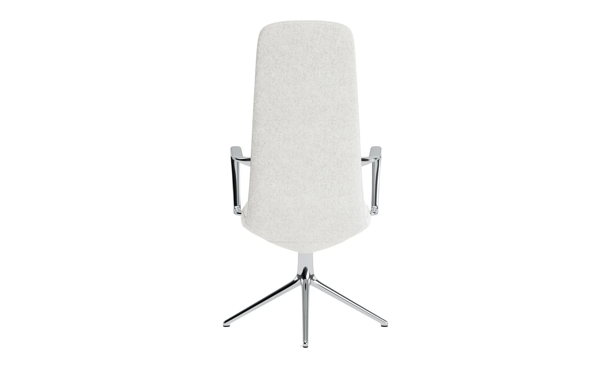 Off Armchair hoch mit Drehgestell 4B aluminium mit kissen Hallingdal in Hallingdal 110 präsentiert im Onlineshop von KAQTU Design AG. Bürostuhl ist von Normann Copenhagen