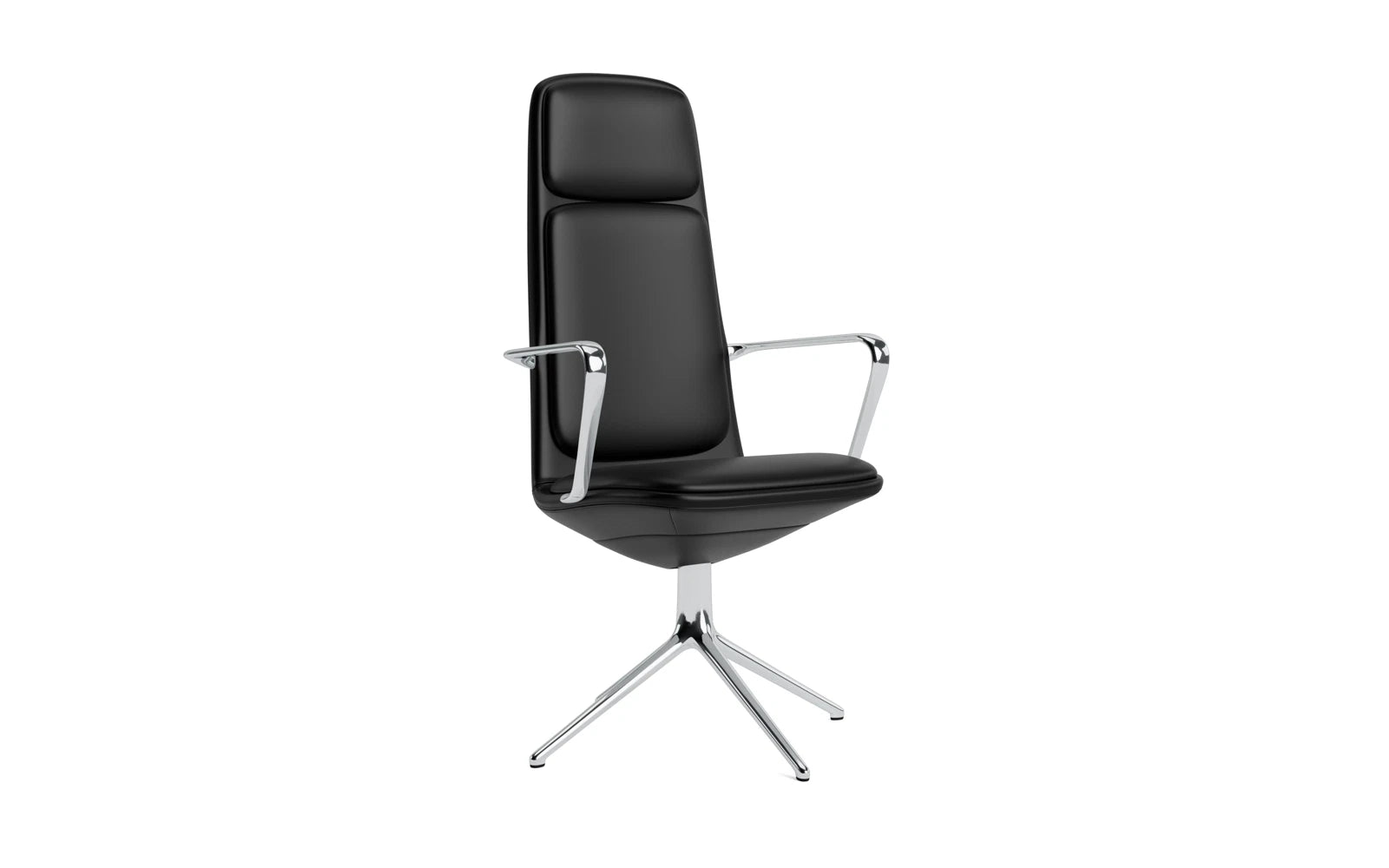 Off Armchair hoch mit Drehgestell 4B aluminium mit kissen Ultra in Ultra 41599 präsentiert im Onlineshop von KAQTU Design AG. Bürostuhl ist von Normann Copenhagen