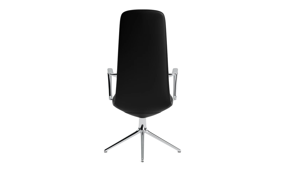 Off Armchair hoch mit Drehgestell 4B aluminium mit kissen Ultra in Ultra 41599 präsentiert im Onlineshop von KAQTU Design AG. Bürostuhl ist von Normann Copenhagen