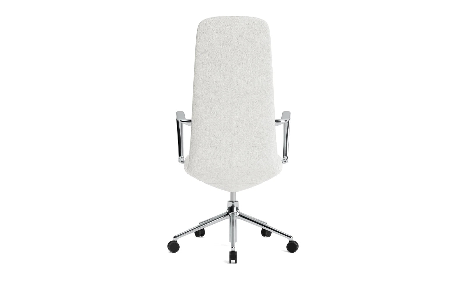 Entdecken Sie den Off Armchair Hoch von Normann Copenhagen – ein stilvoller Bürostuhl mit Gaslift und Rollen, der modernes Design und höchsten Komfort vereint.