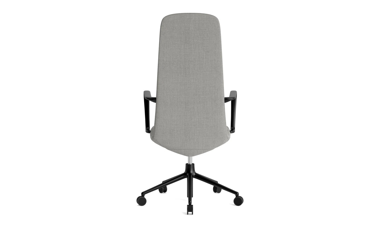 Entdecken Sie den Off Armchair Hoch von Normann Copenhagen: Ein stilvoller Bürostuhl mit Drehgestell, Rollen und individuellem Design für höchsten Komfort.