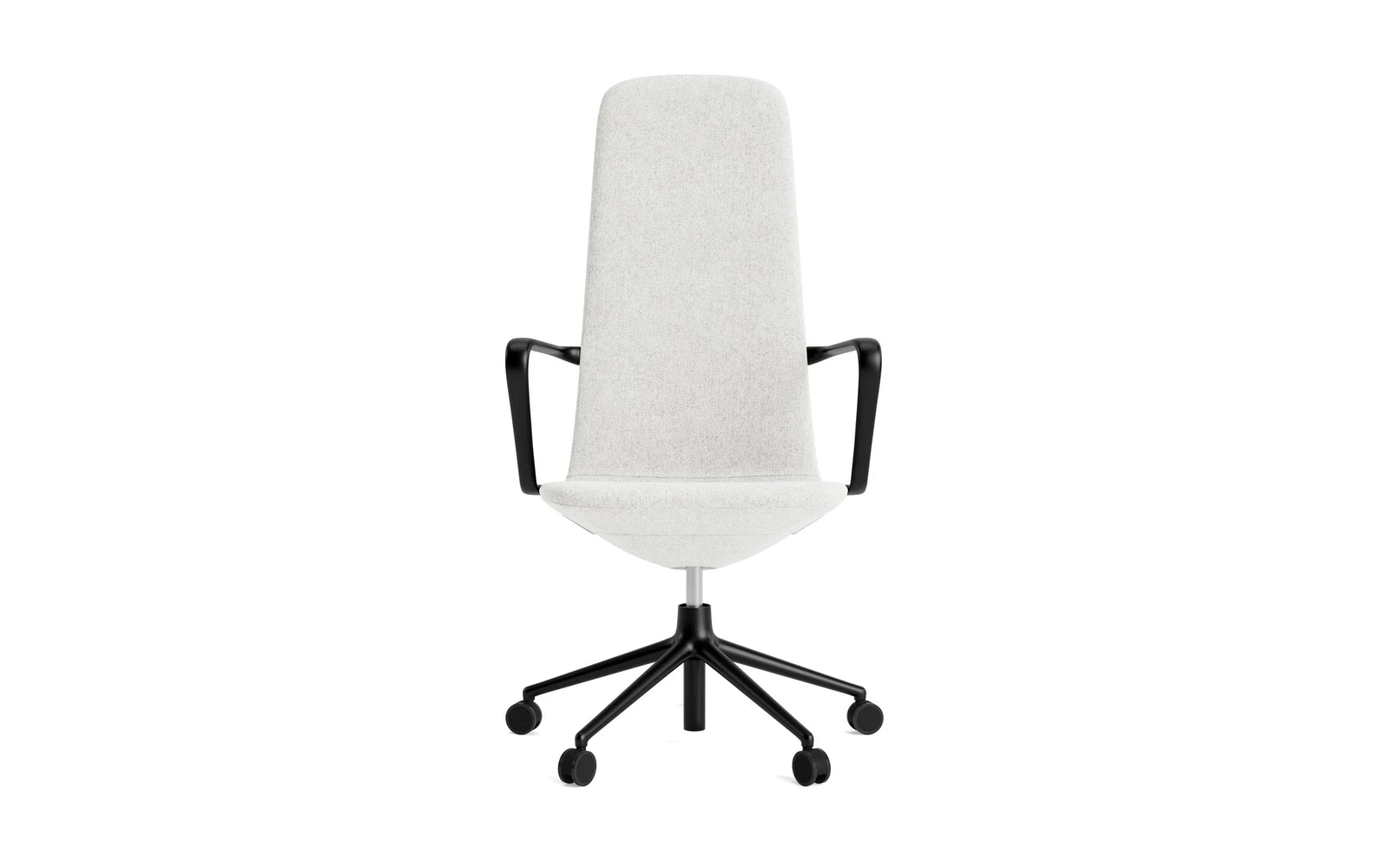Entdecken Sie den Off Armchair Hoch von Normann Copenhagen – ein stilvoller Bürostuhl mit Drehgestell, Rollen und Gaslift in elegantem Schwarz. Ideal für modernes Arbeiten!